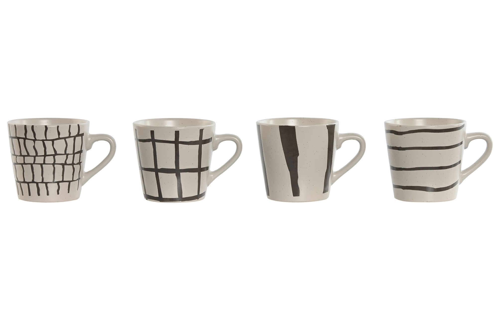 TAZA GRES 10,5X8X7,5 190ML MODERNO RELIEVE 4 SURT.