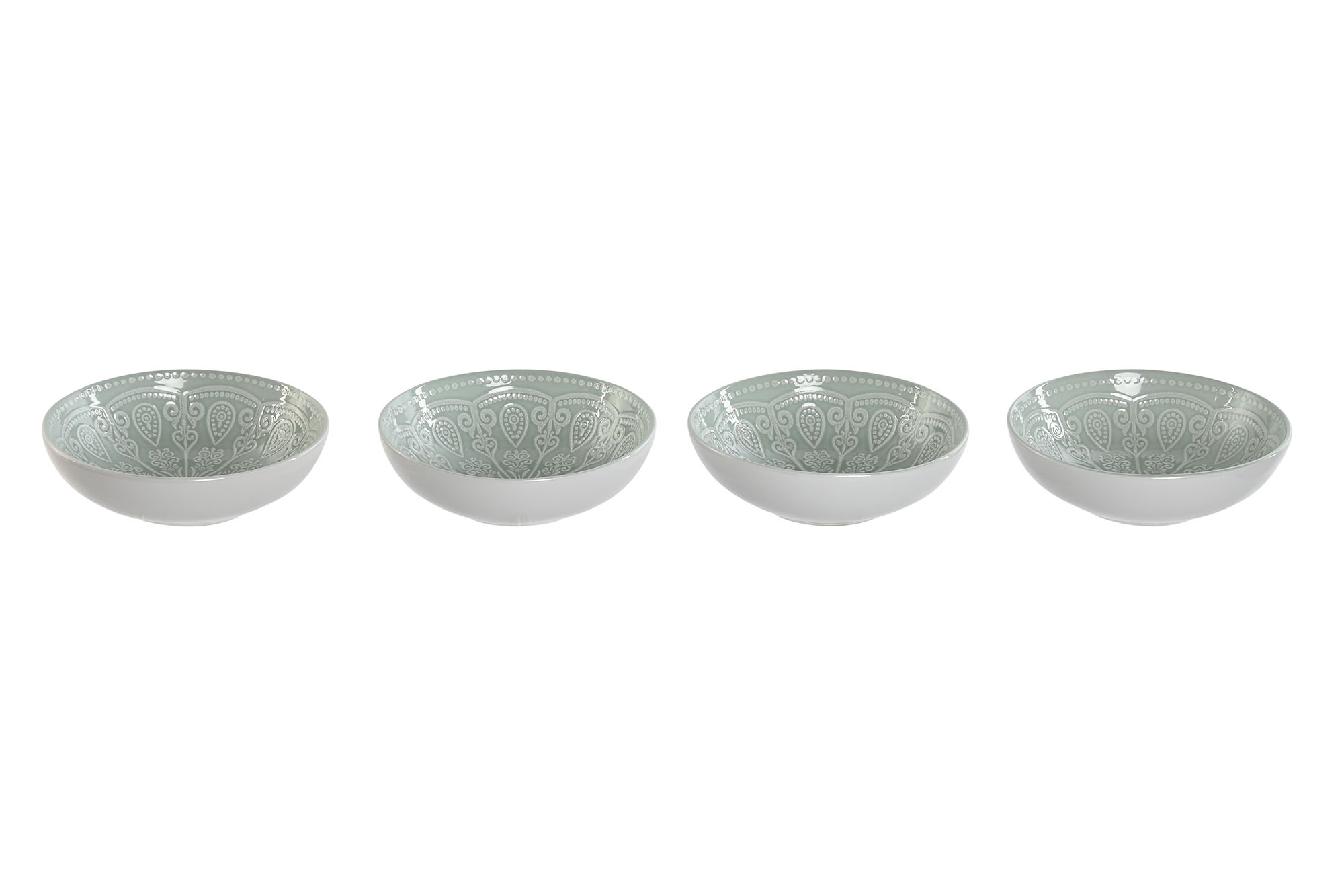 PLATO SET 4 GRES 18,2X18,2X5,7 MANDALA ESMALTADO