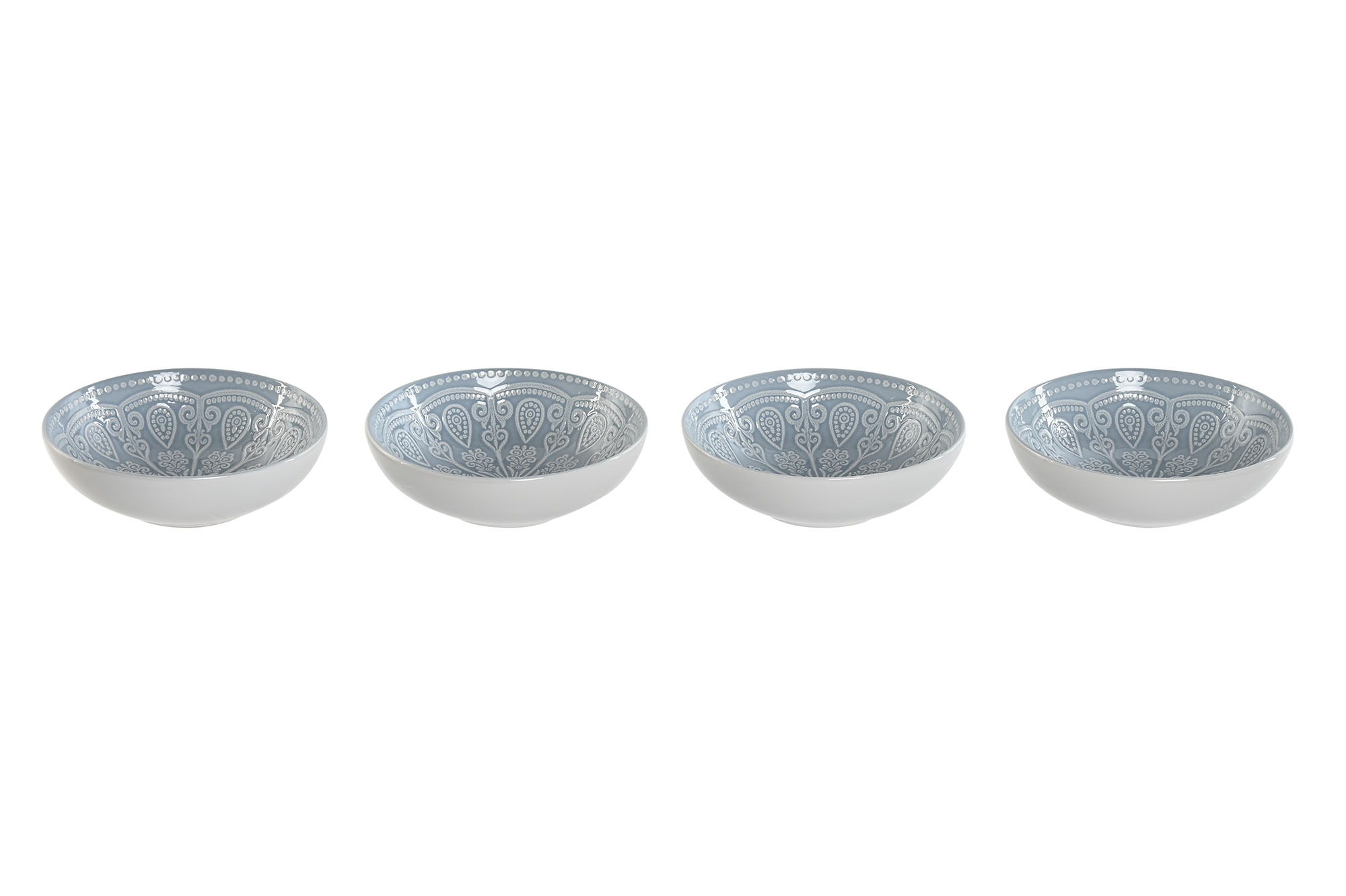PLATO SET 4 GRES 18,2X18,2X5,5 MANDALA ESMALTADO