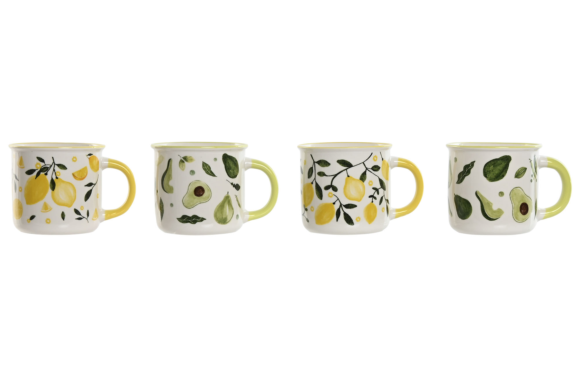 MUG PORCELANA 12,5X9,5X8,5 370ML FRUTAS 4 SURT.