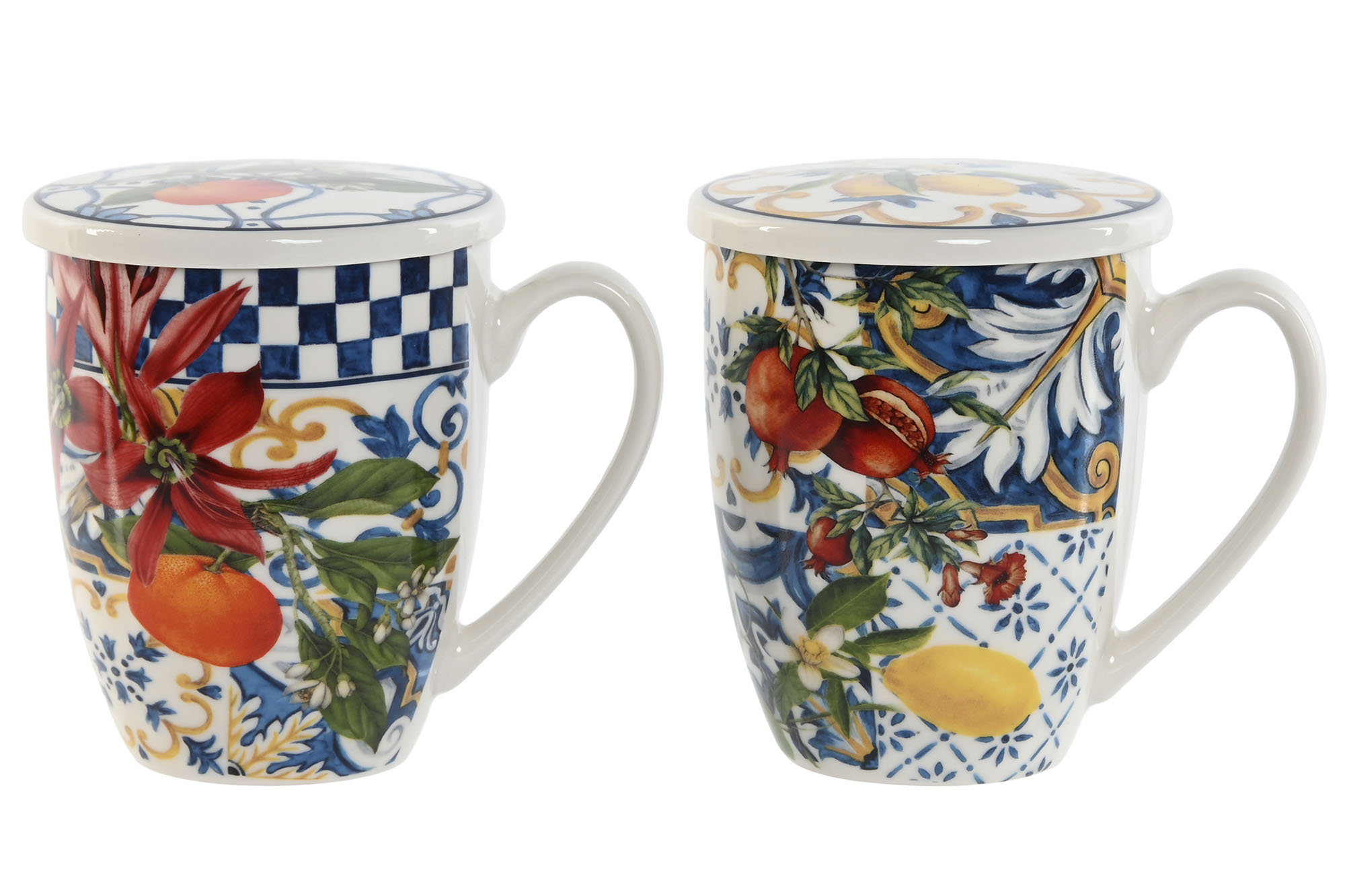 MUG INFUSIONES PORCELANA 12,5X9X11 380ML AZULEJOS
