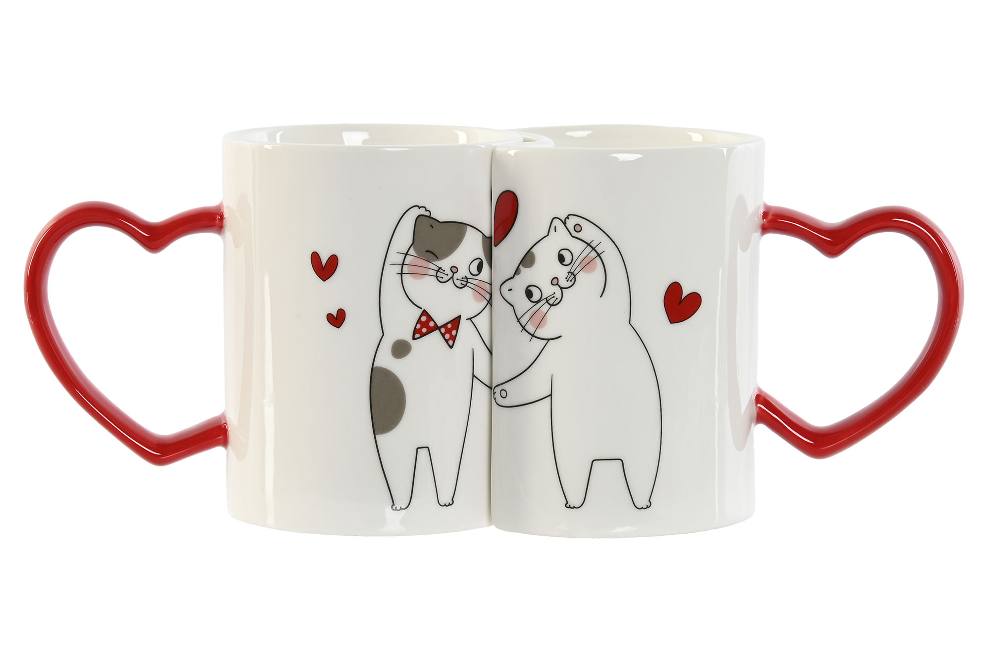 MUG SET 2 PORCELANA 24X8X9,5 260ML GATOS LOVE