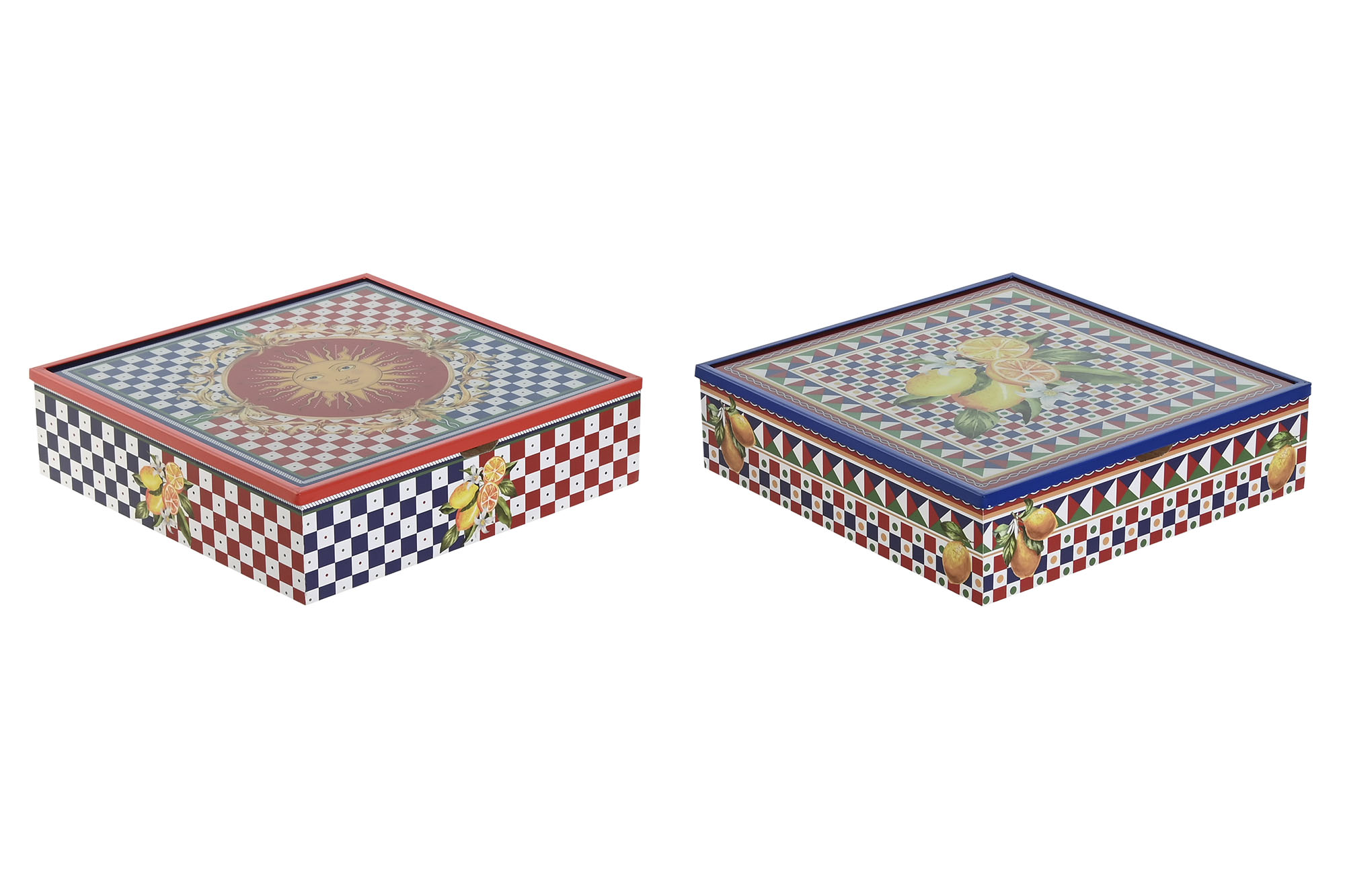 CAJA INFUSIONES MDF 24X24X6,5 LIMONES 2 SURT.