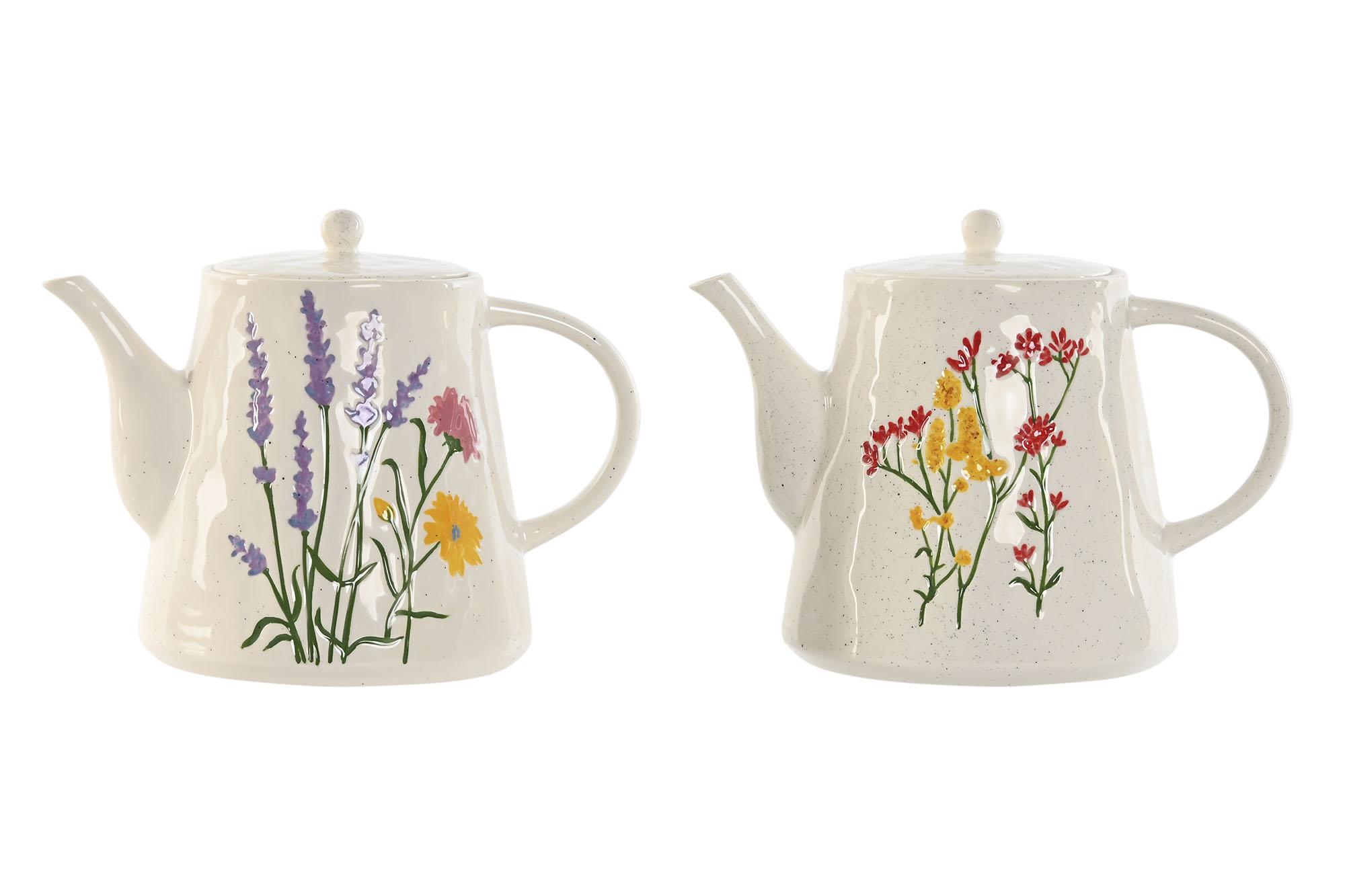TETERA PORCELANA 22X14X16,5 900ml FLORES 2 SURT.