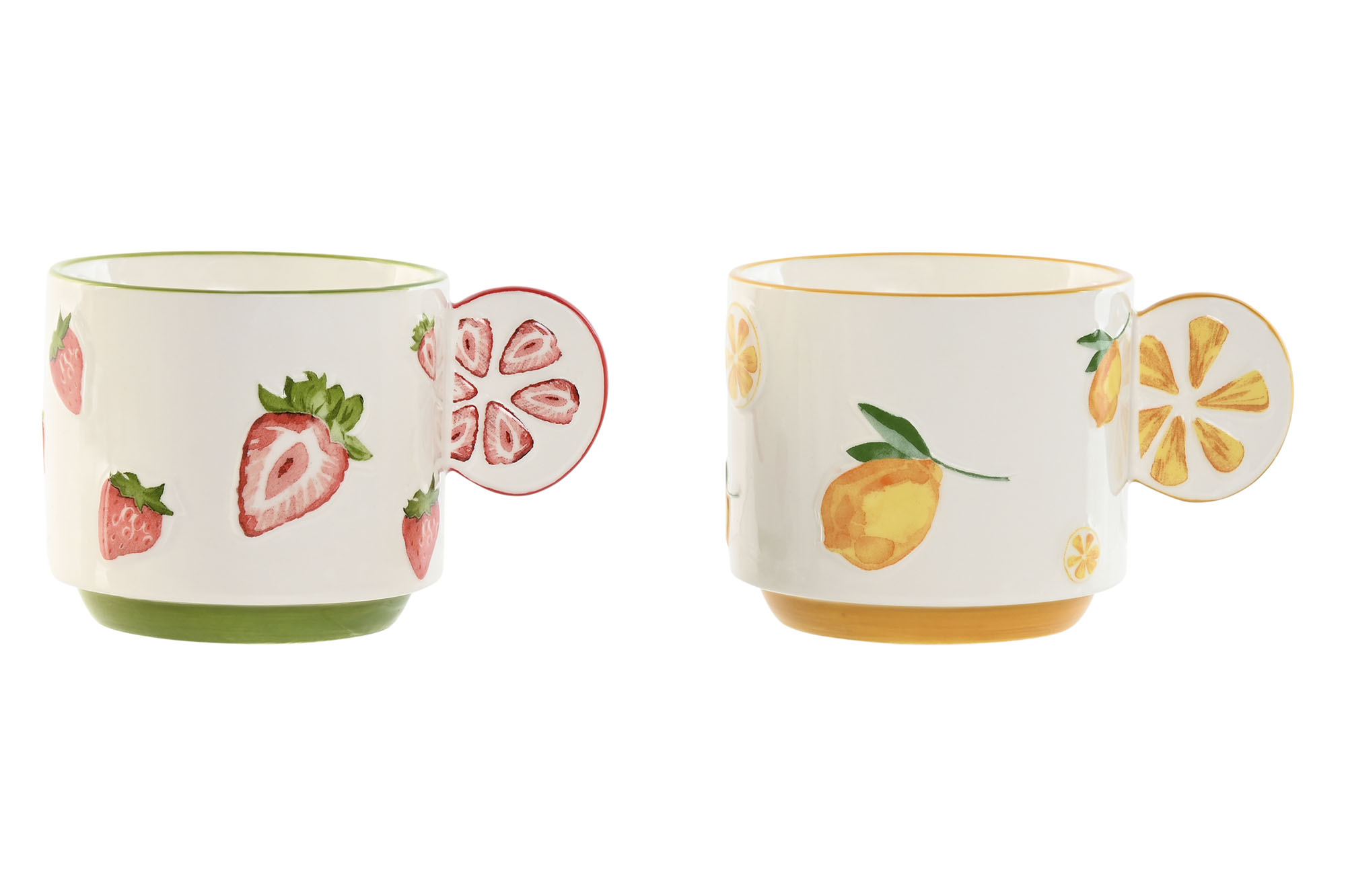MUG PORCELANA 12,6X9,3X7,7 300ml FRUTA 3D 2 SURT.
