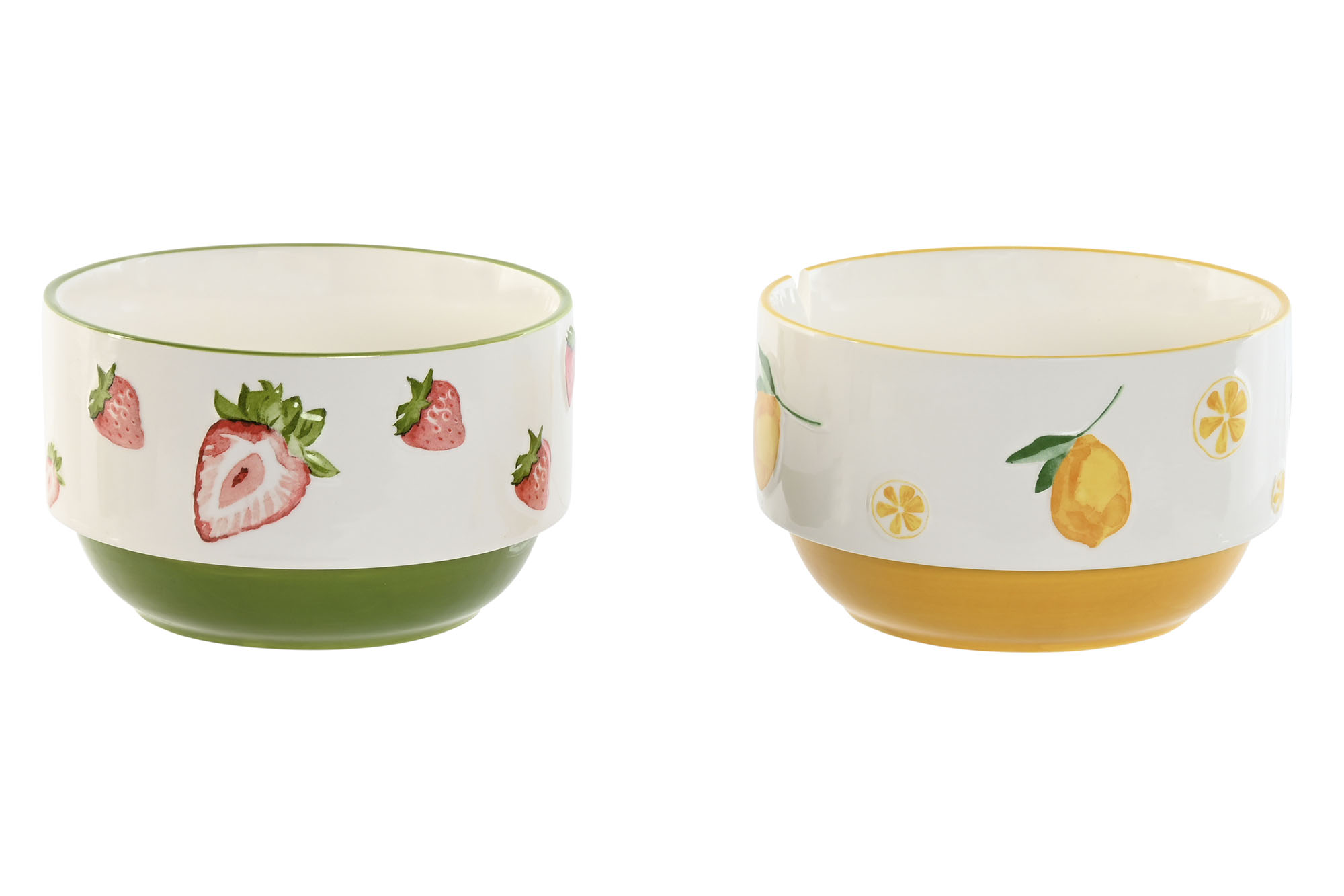 BOL PORCELANA 15,3X15,3X9 600ML FRUTA 3D 2 SURT.