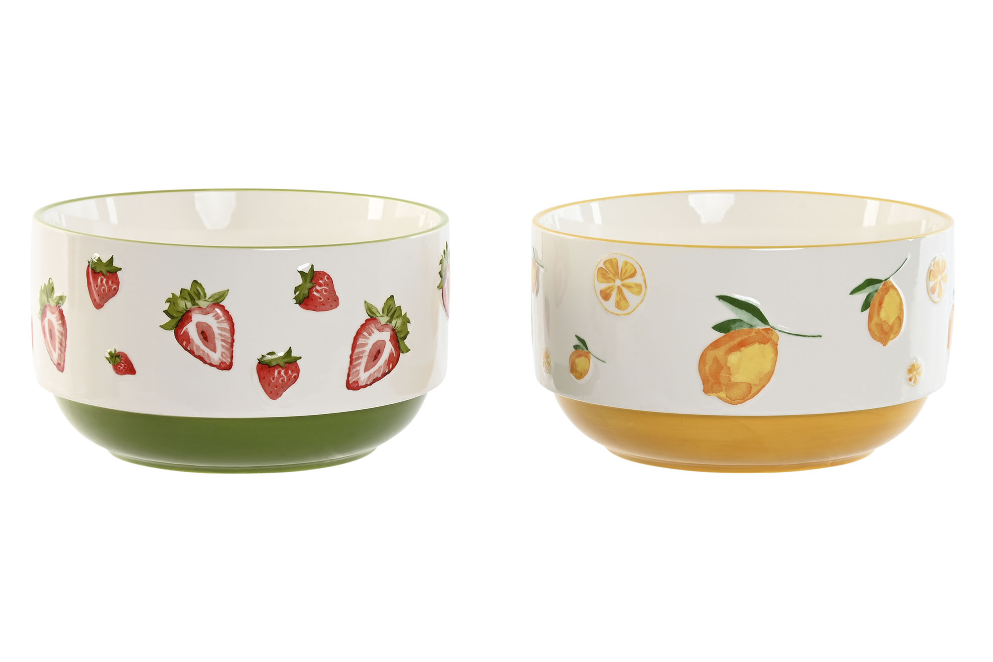 ENSALADERA PORCELANA 21X21X12 1500ml FRUTA 2 SURT.