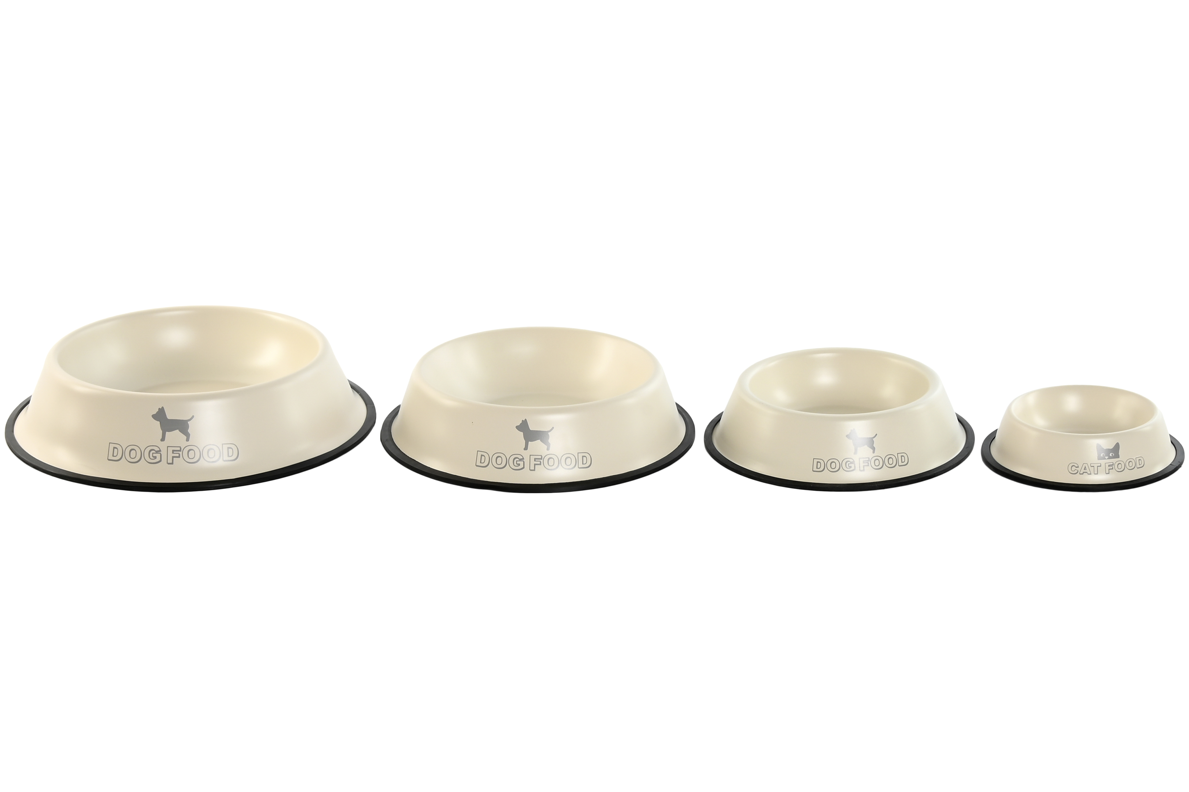 BOL SET 4 METAL GOMA 29X29X6,5 1,5L COMEDERO BEIGE