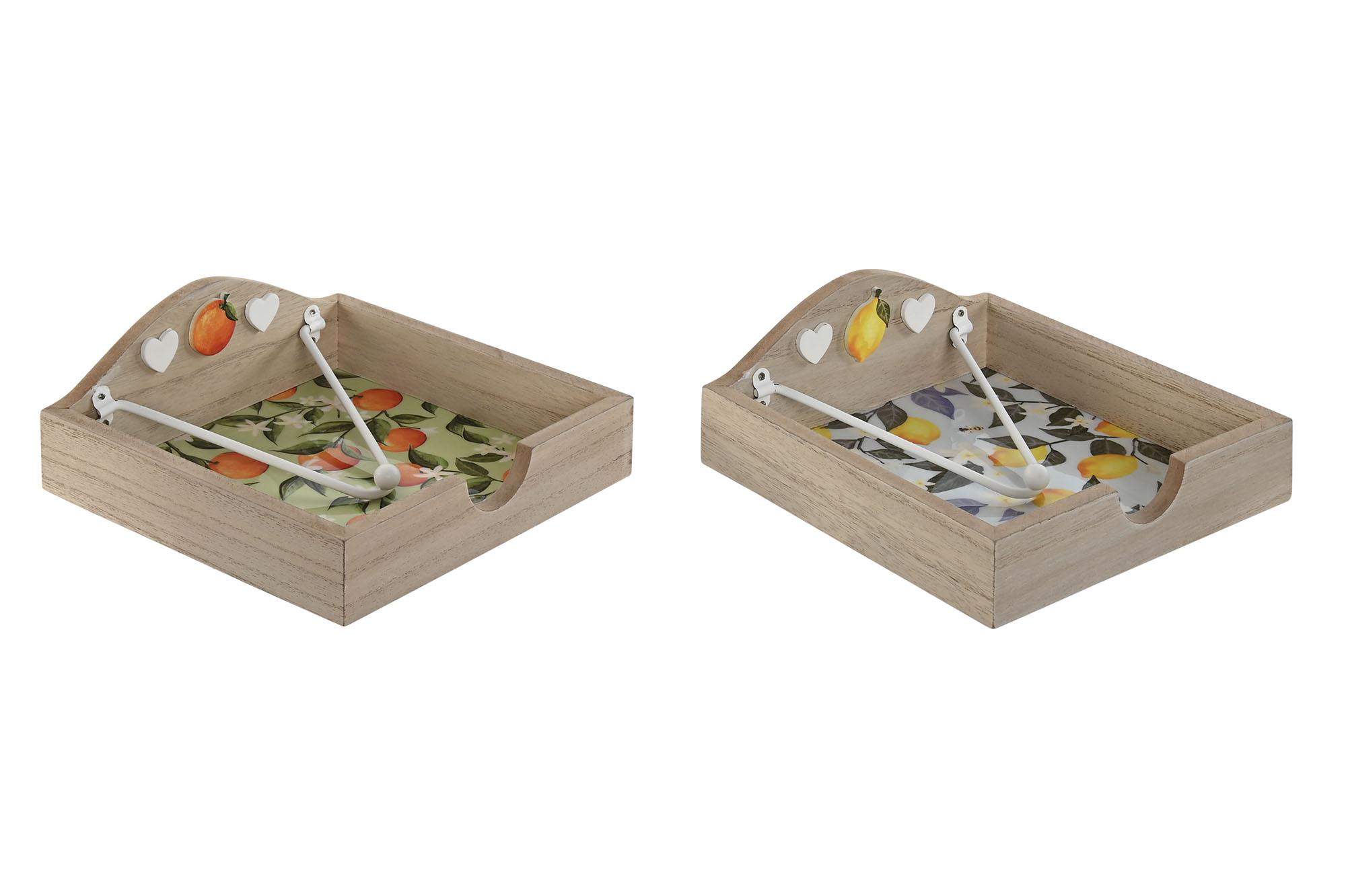 SERVILLETERO MDF METAL 19X19X7,5 2 SURT.
