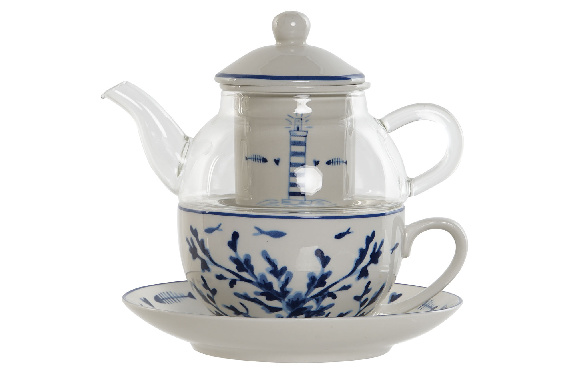 TETERA SET 3 CRISTAL PORCELANA 16,5X13,5X14 250ML