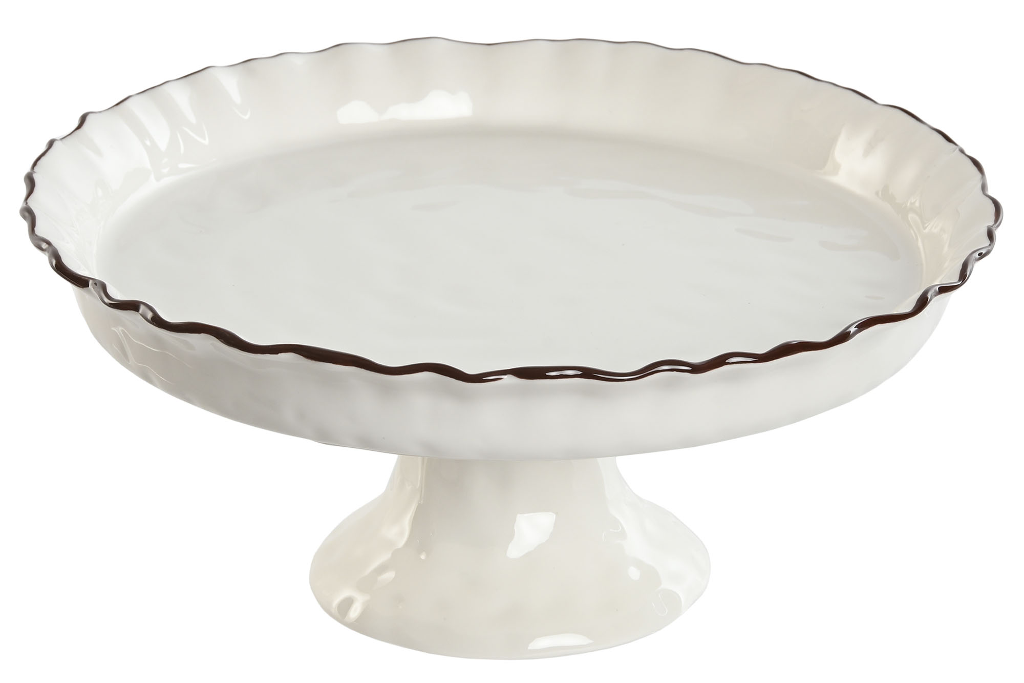 PLATO PORCELANA 26X26X11 PIE BLANCO