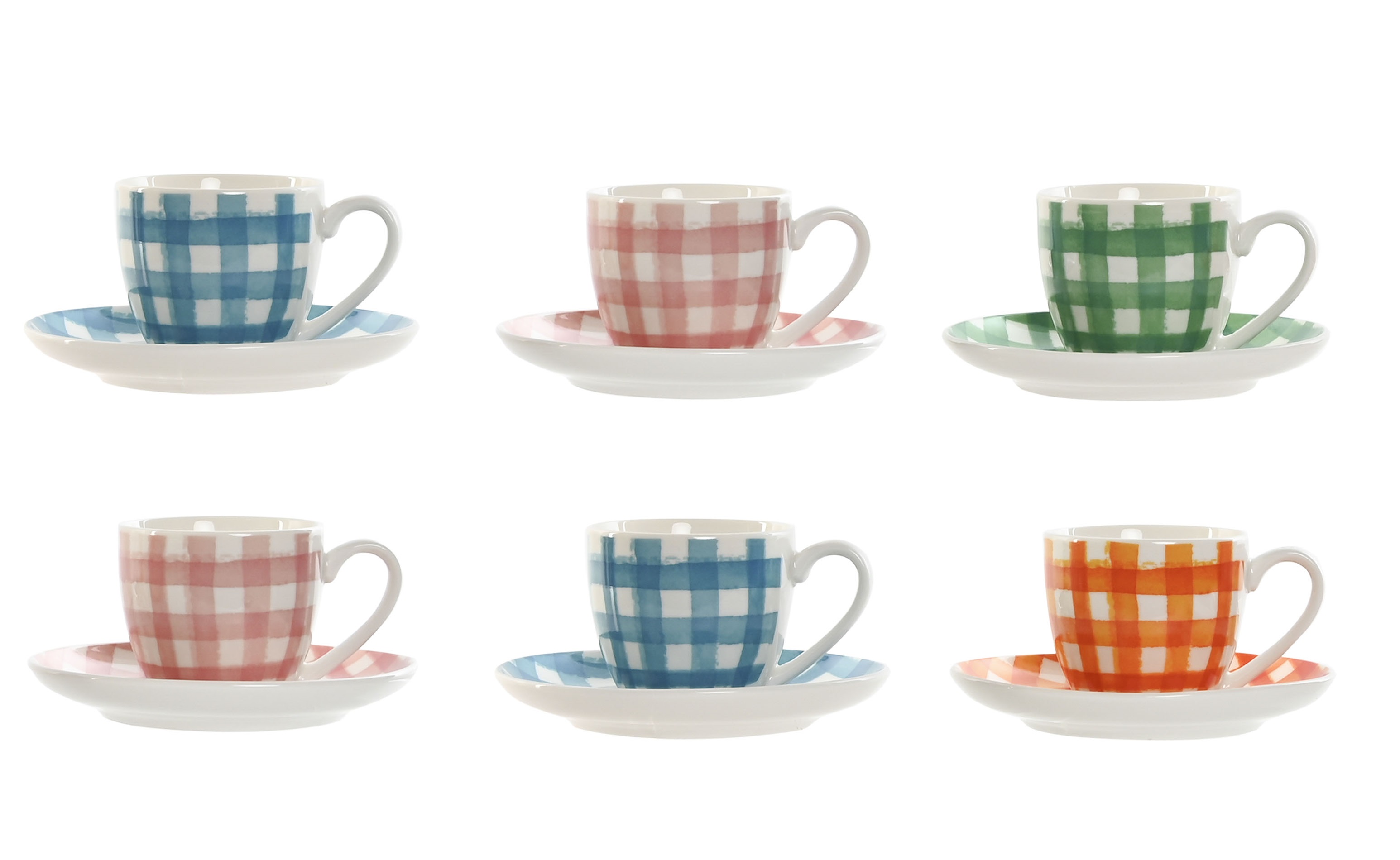 CAFE SET 6 PORCELANA 8,5X6,2X5,5 90ML VICHY