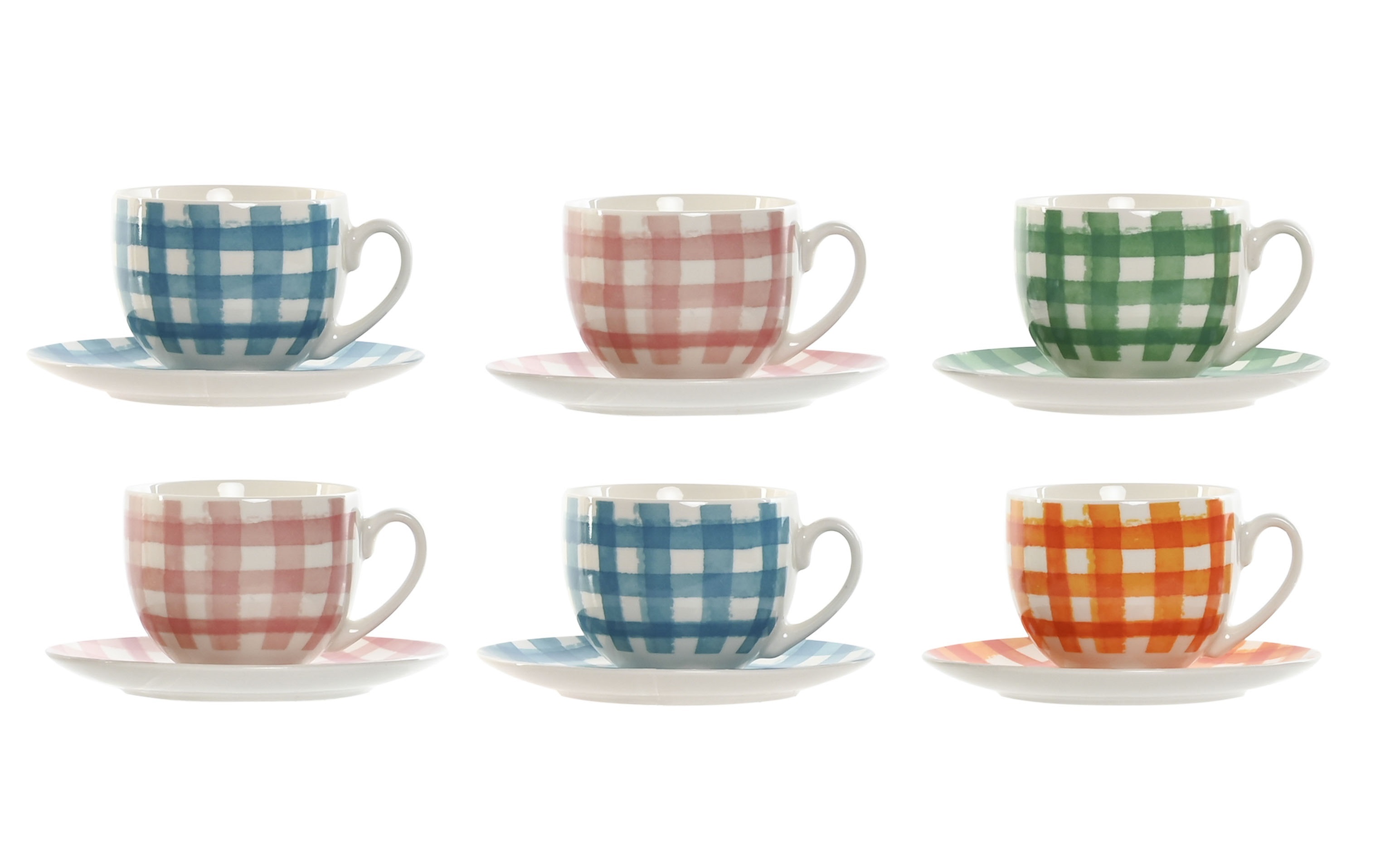 CAFE SET 6 PORCELANA 11X8,7X6,8 240ML VICHY