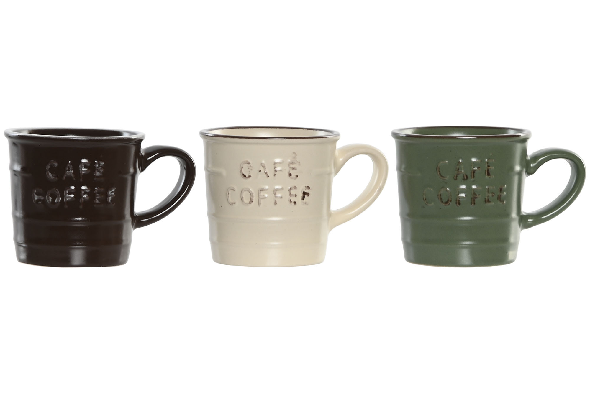 TAZA GRES 8X6X5,6 100ML COFFEE RELIEVE 3 SURT.