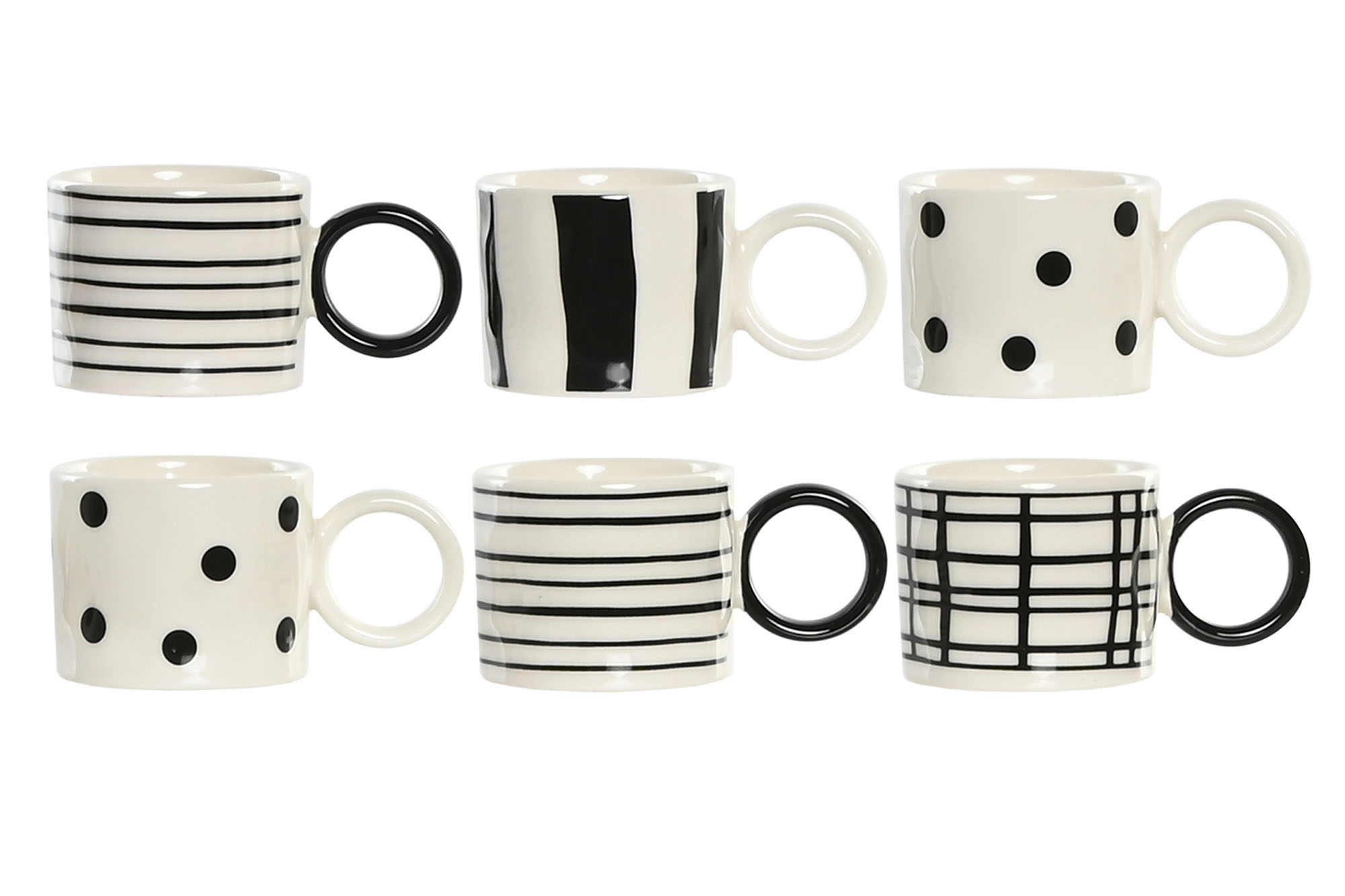 CAFE SET 6 PORCELANA NEW BONE 25X12X7 90ML BLANCO