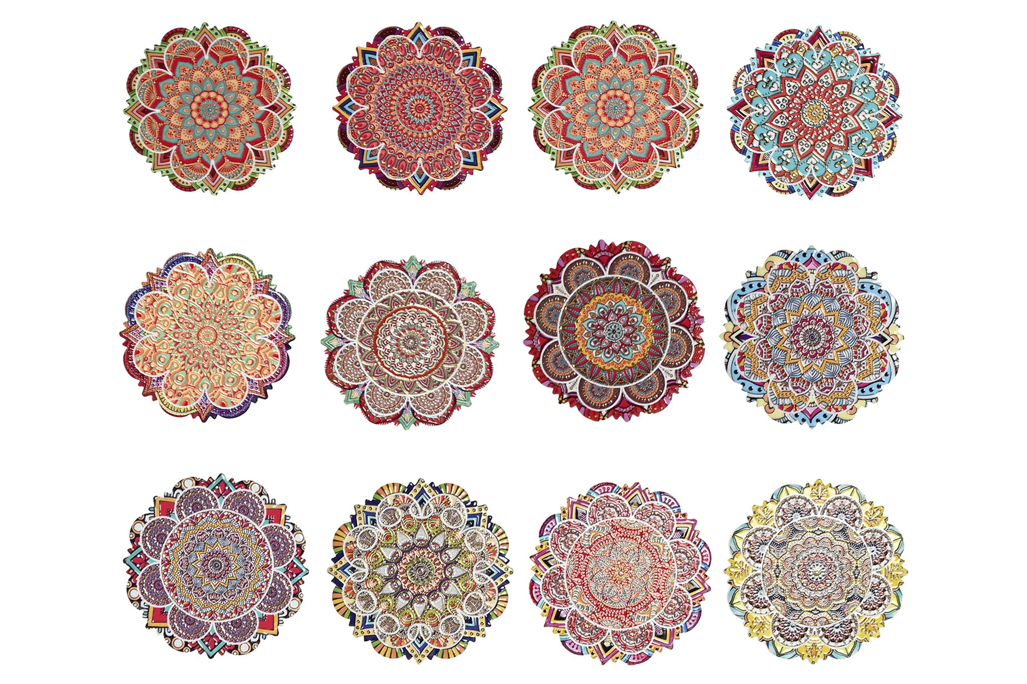 POSAVASOS DOLOMITE 10,8X10,8X0,7 MANDALA 12 SURT.