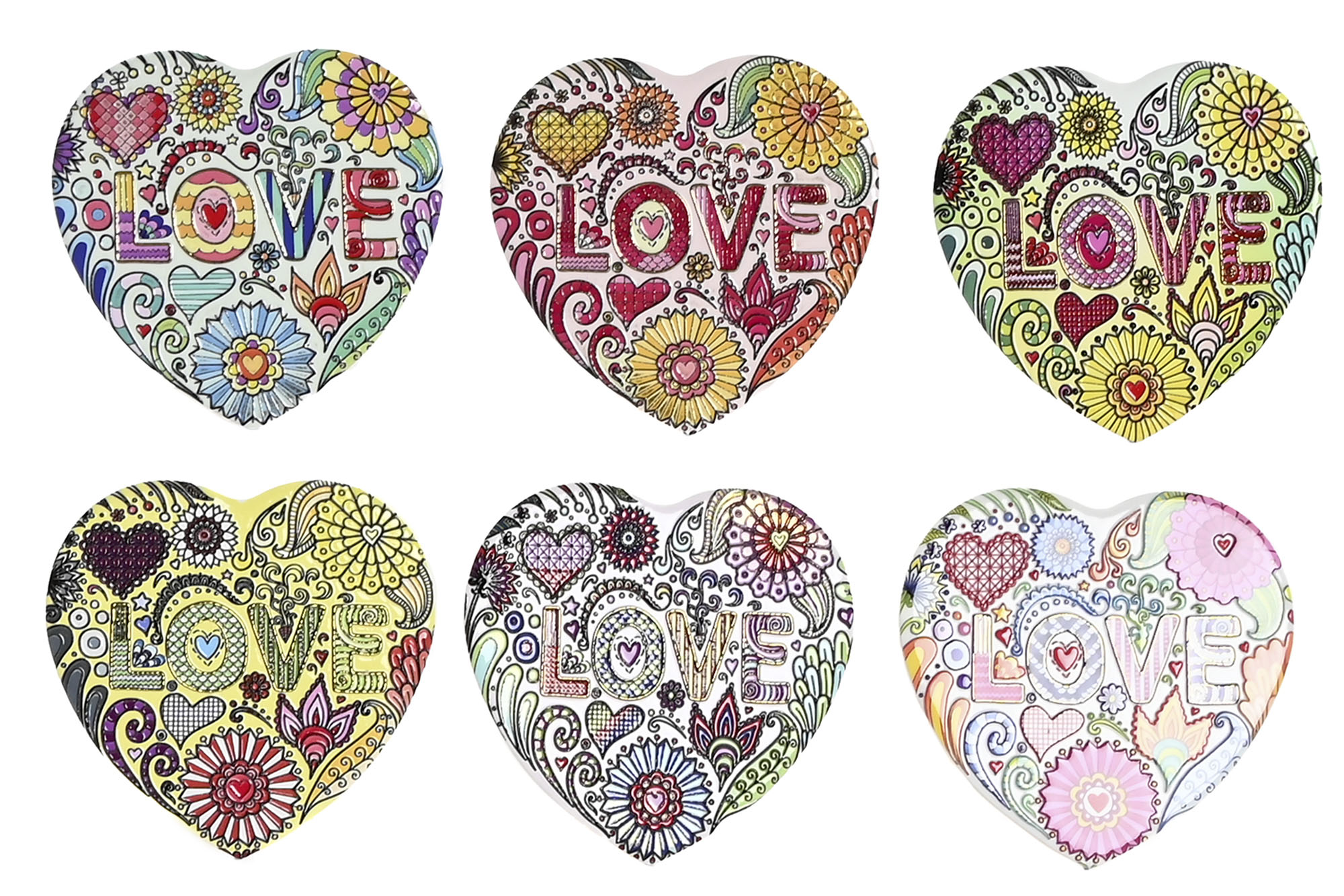 POSAVASOS DOLOMITE 11X11X0,5 CORAZON 6 SURT.