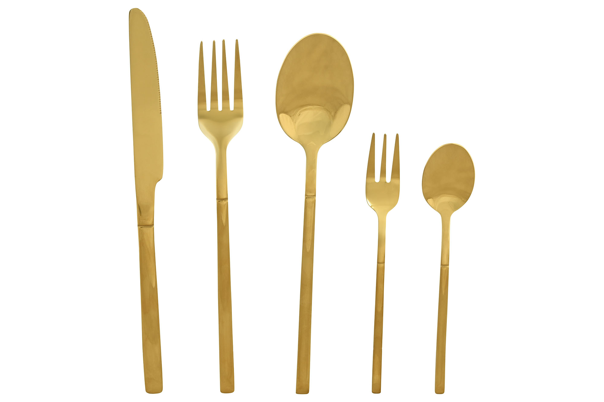 CUBERTERIA SET 20 INOX 17X7X24 2MM DORADO