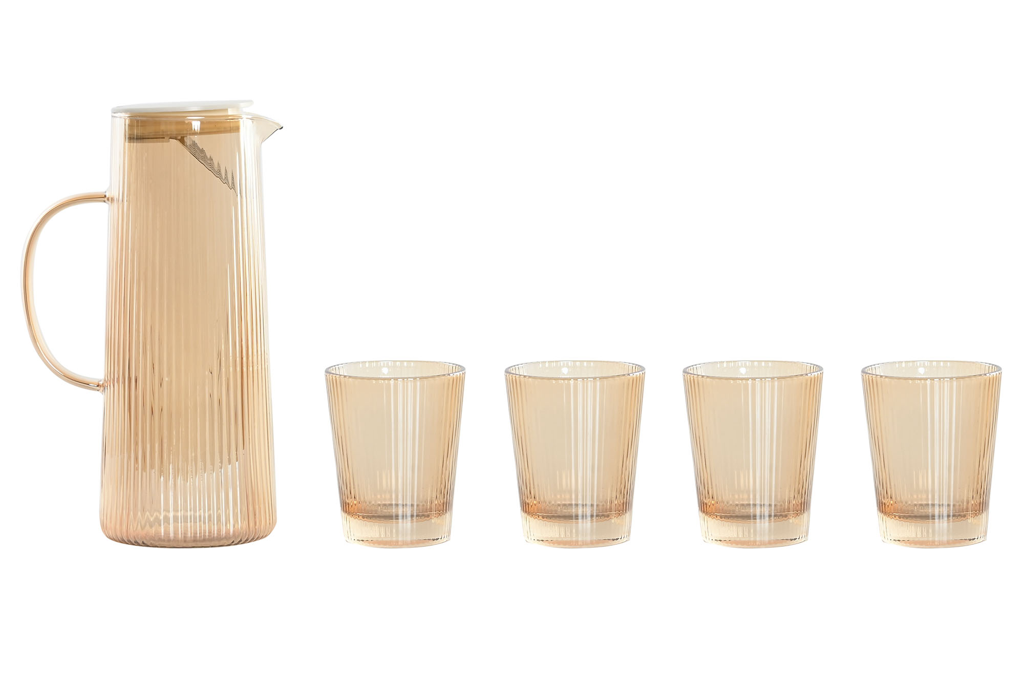 JARRA SET 5 BOROSILICATO 14X10X24 1,25L VASOS