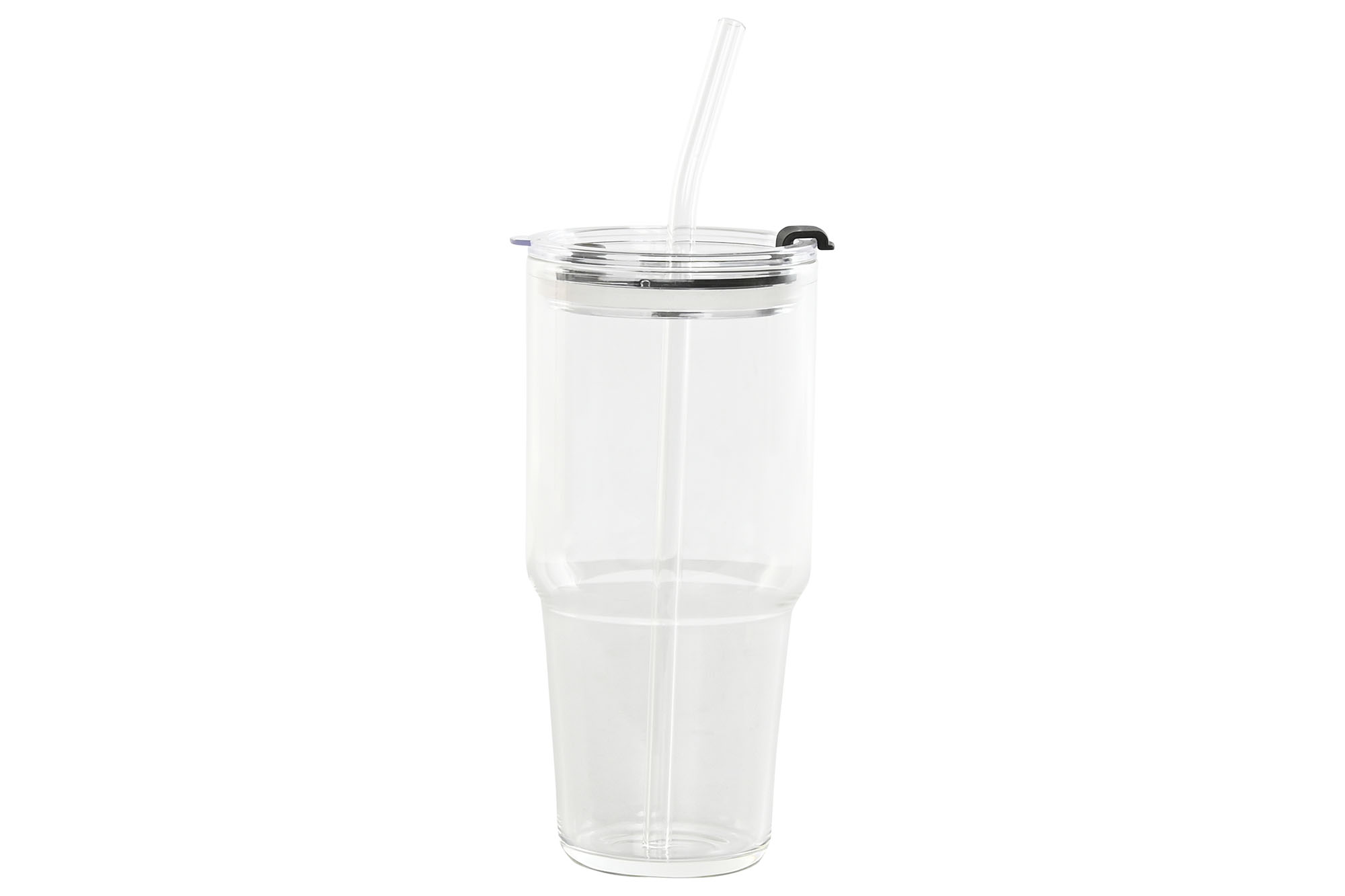 VASO BOROSILICATO SILICONA 9X9X17,5 550ML PAJITA
