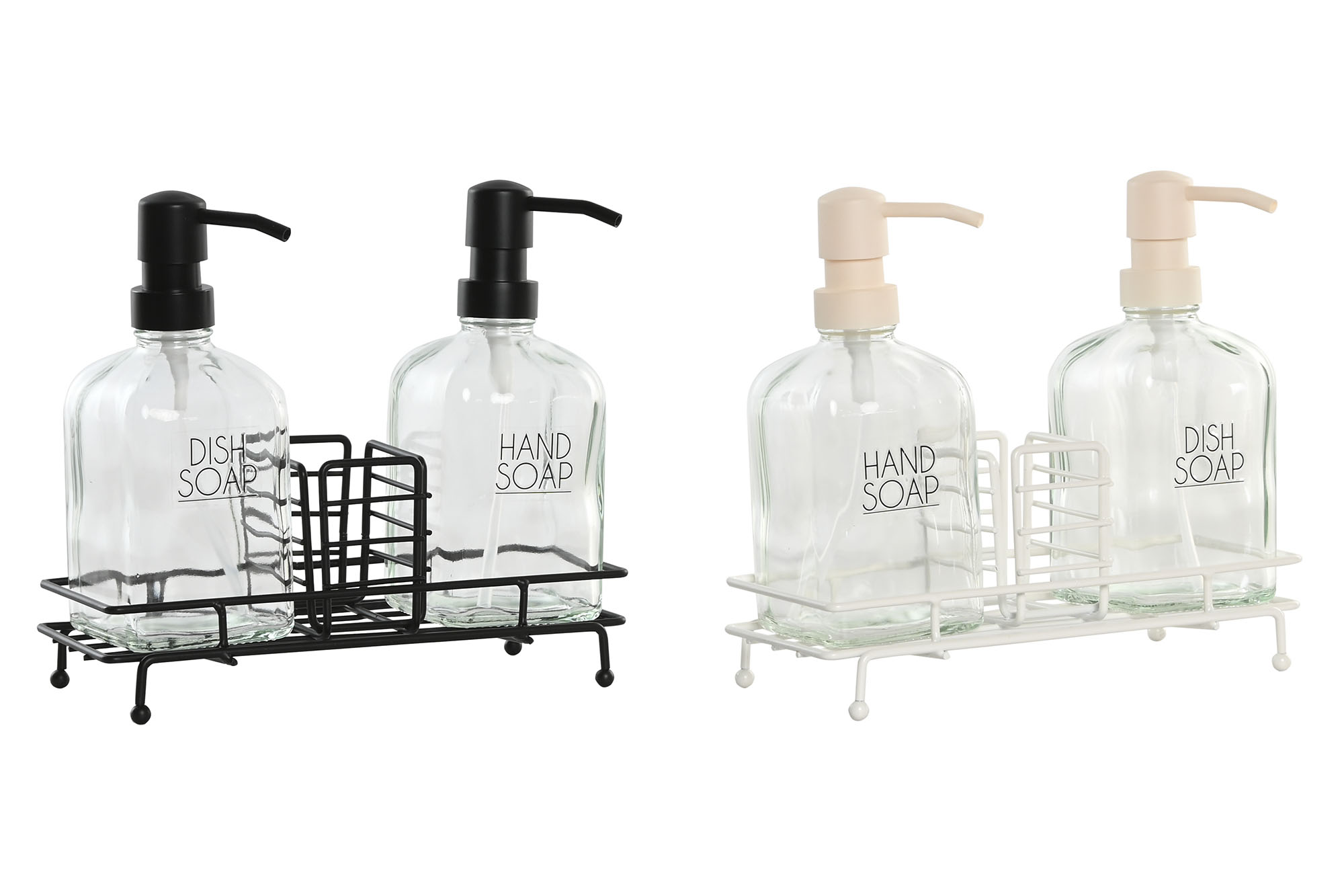 DOSIFICADOR SET 3 CRISTAL 23X11X22 450ML 2 SURT.