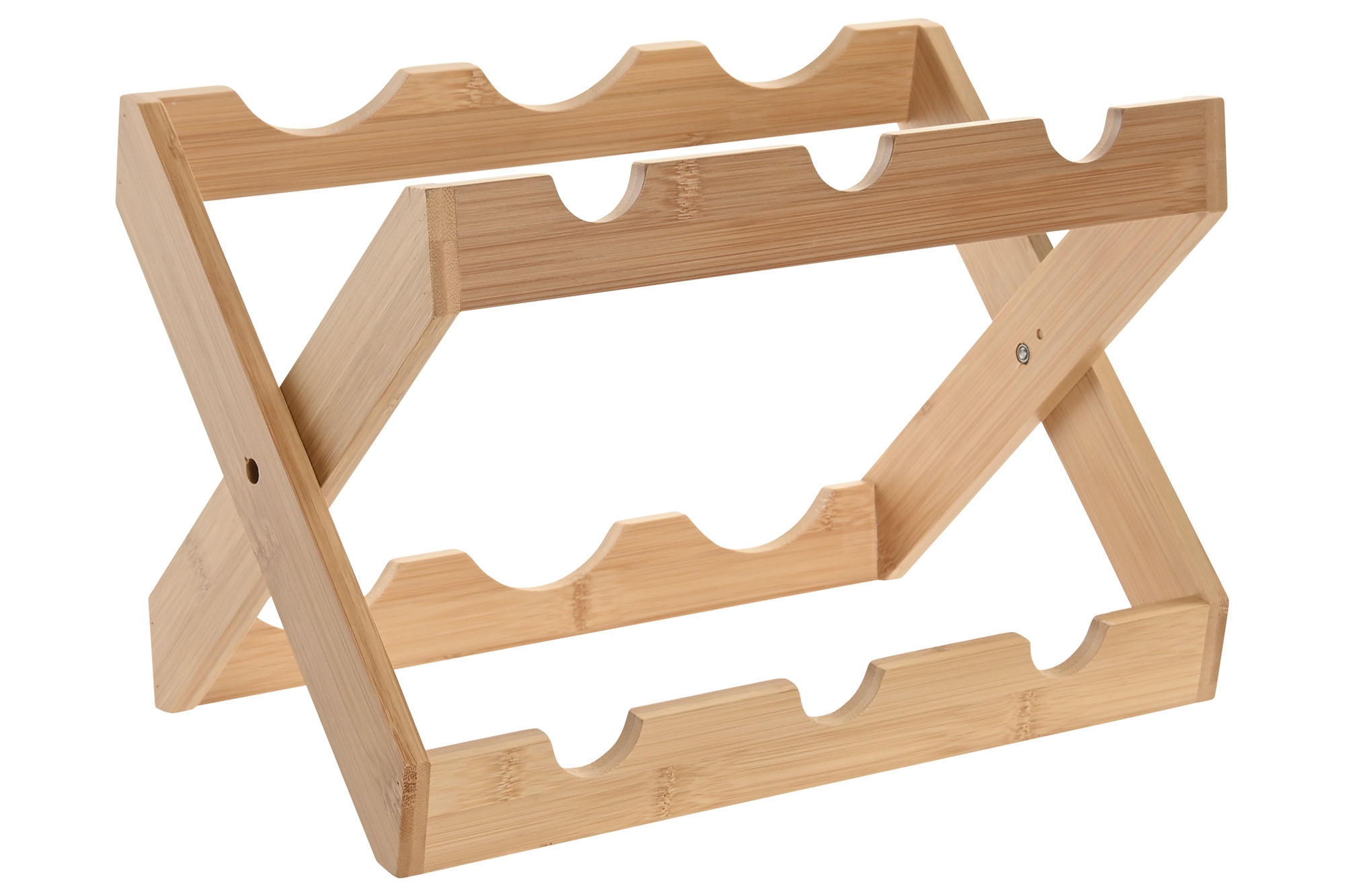 BOTELLERO BAMBU 35,5X20X29,5 6BOT PLEGABLE NATURAL