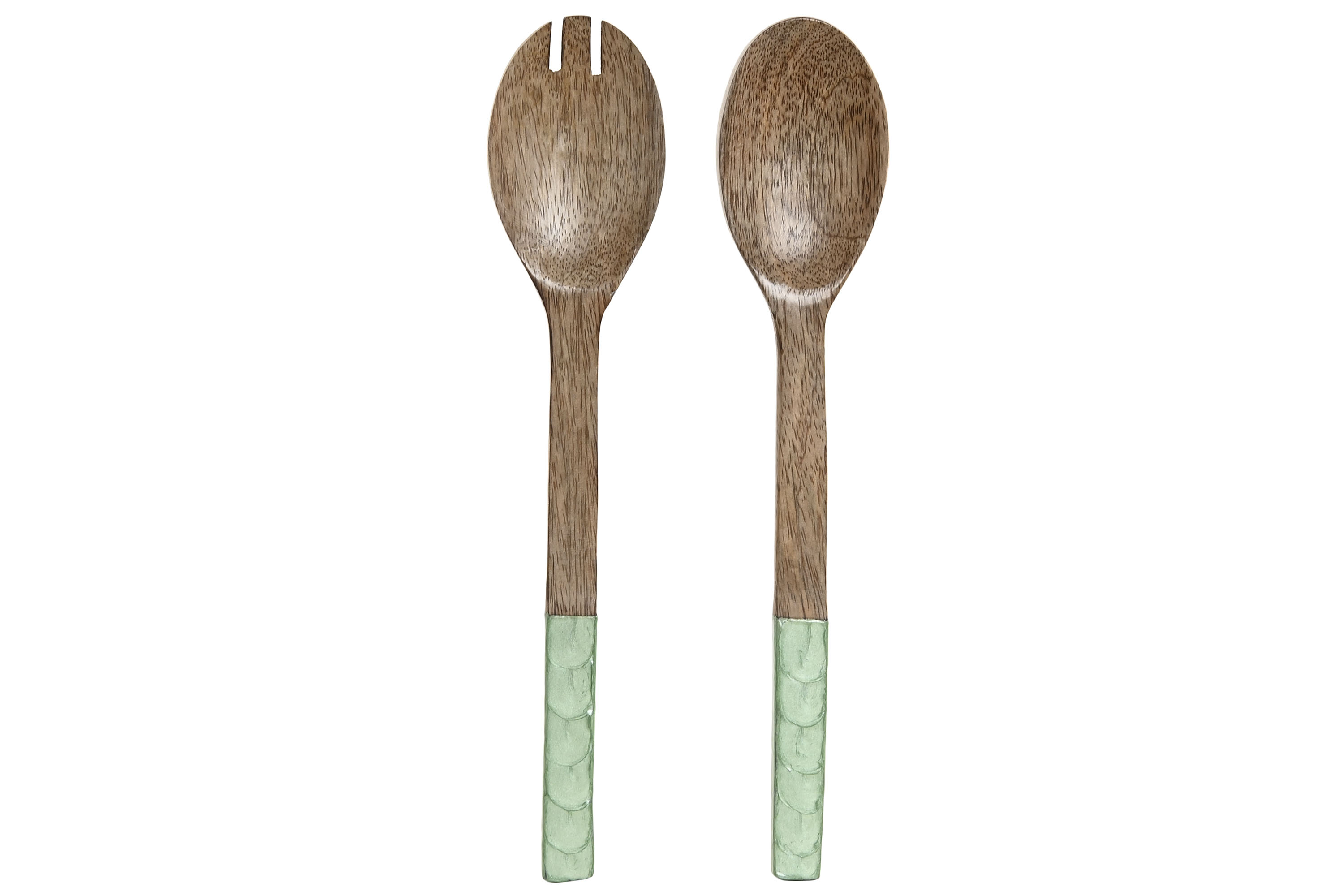 UTENSILIOS SET 2 MANGO 32X6X1,5 LACADO VERDE