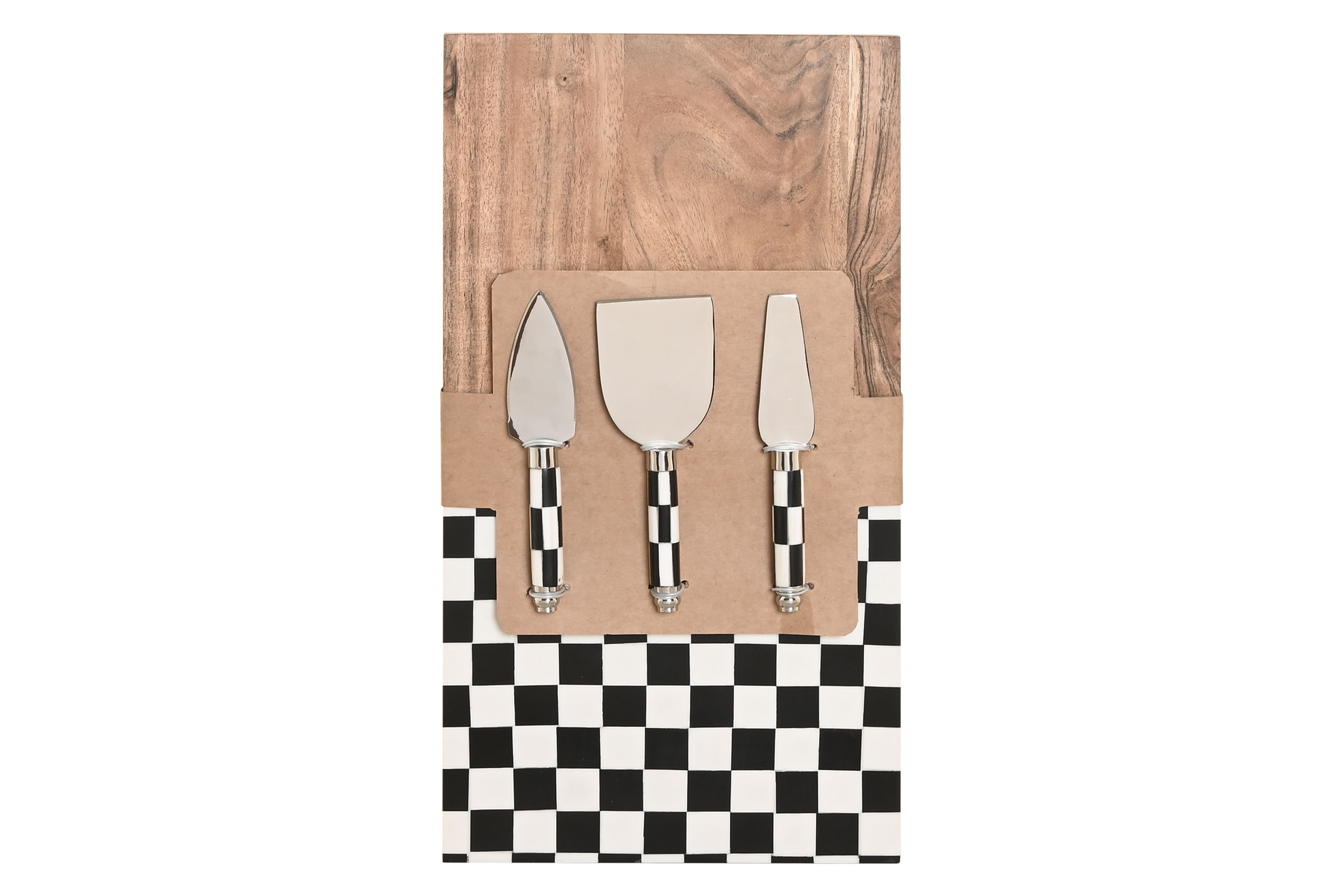 TABLA CORTAR SET 4 ACACIA 20X38X1,5 CUADROS CUCHIL