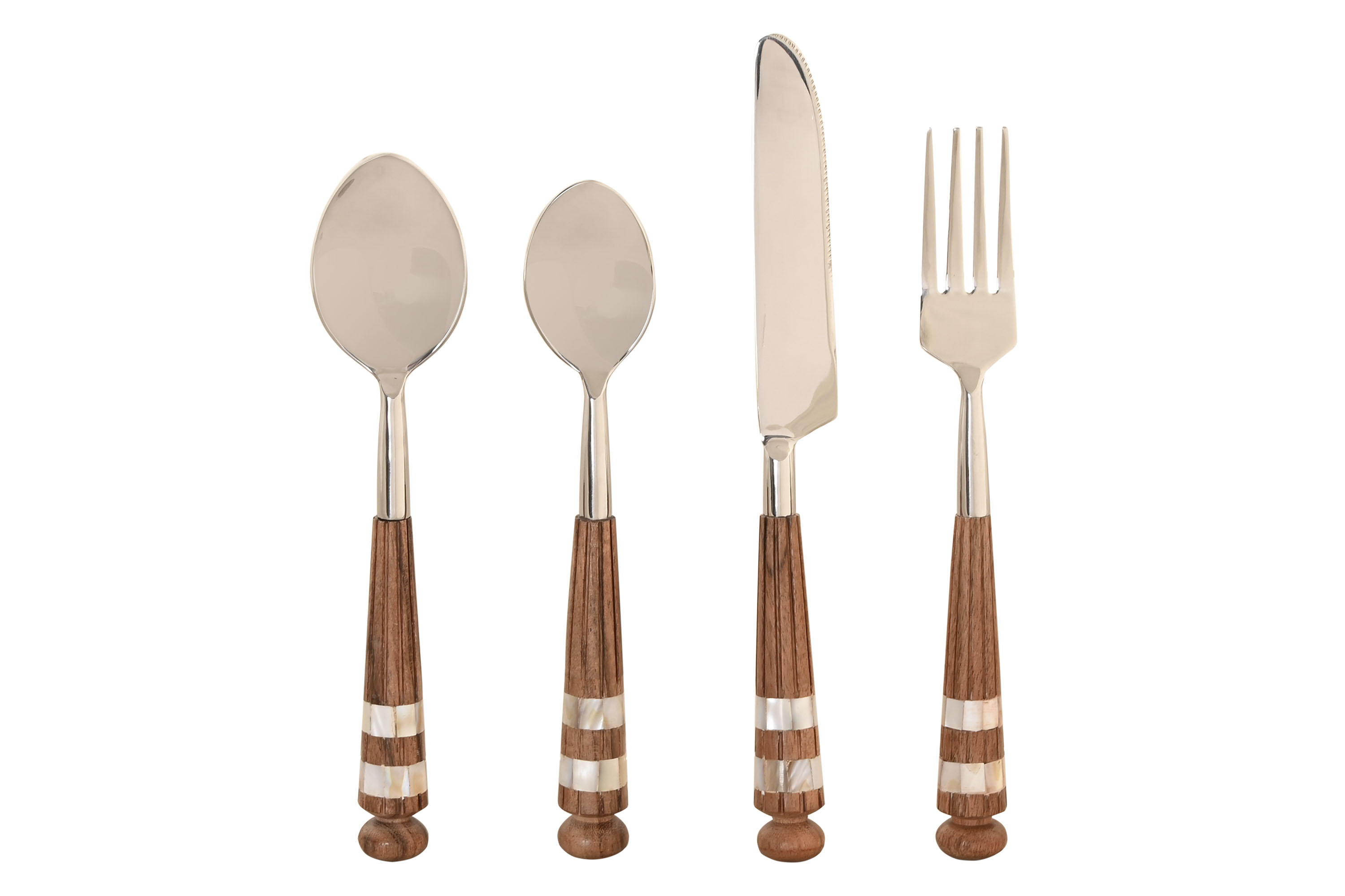 CUBERTERIA SET 16 INOX ACACIA 4,5X2X21 NATURAL