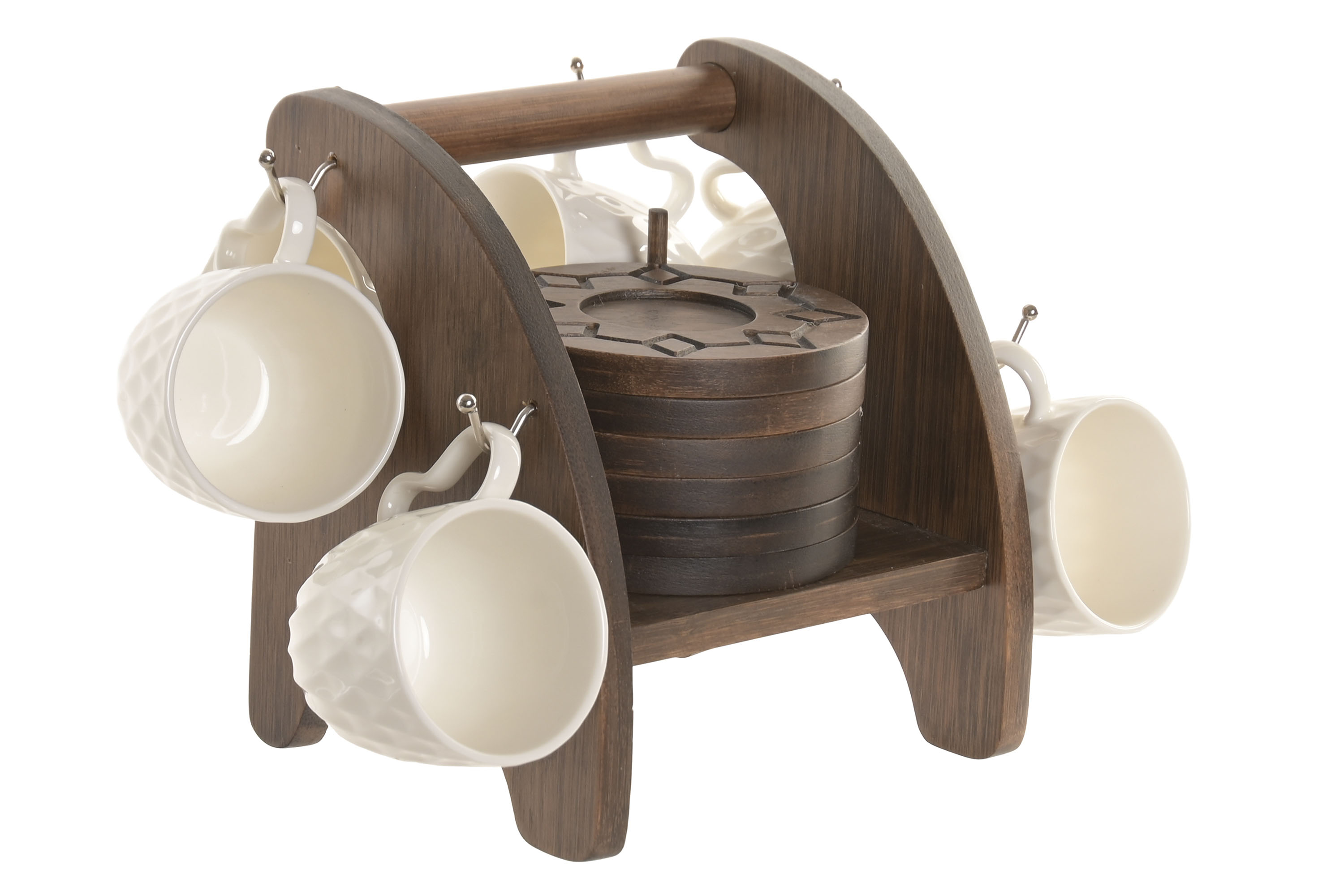 CAFE SET 6 PORCELANA BAMBU 28X20X17 90ML RELIEVE