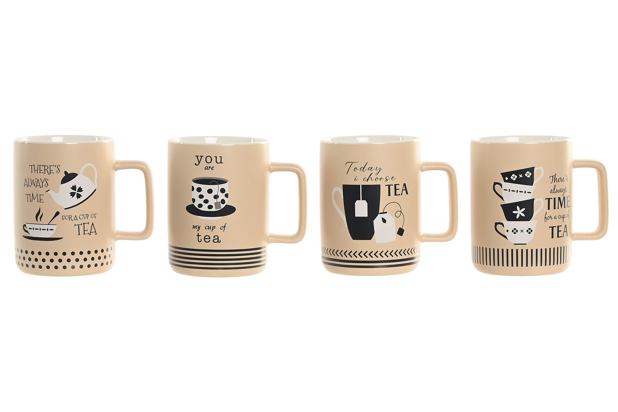 MUG PORCELANA NEW BONE 11X8X10,8 400ML TE 4 SURT.