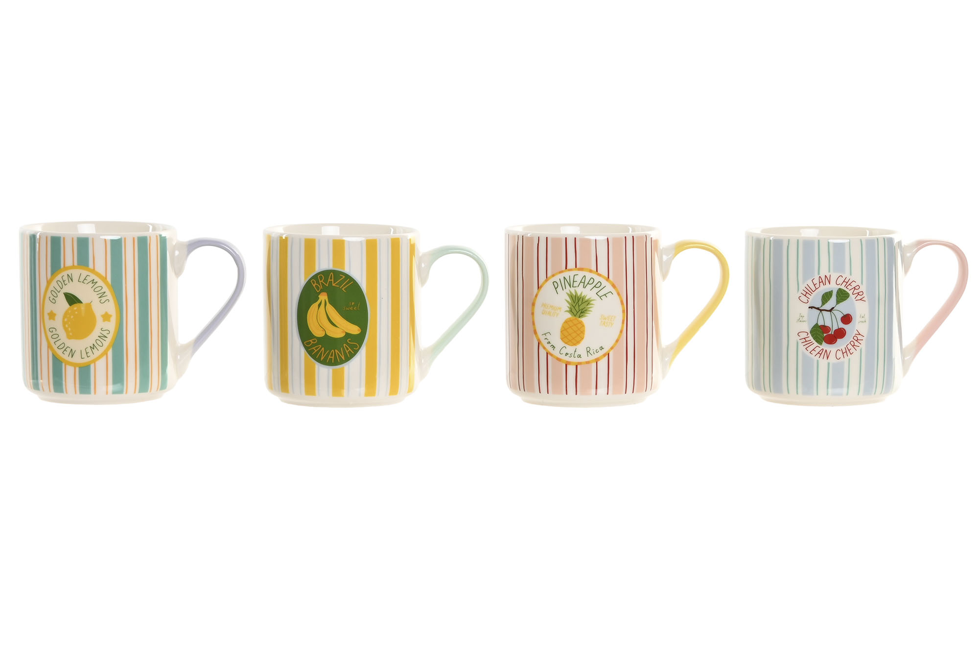 MUG PORCELANA 12X8,5X9,6 400ML FRUTA 4 SURT.