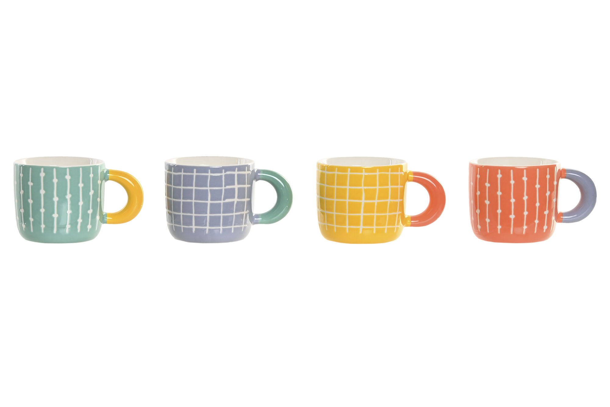 MUG PORCELANA NEW BONE 9X7X7,8 300ML 4 SURT.