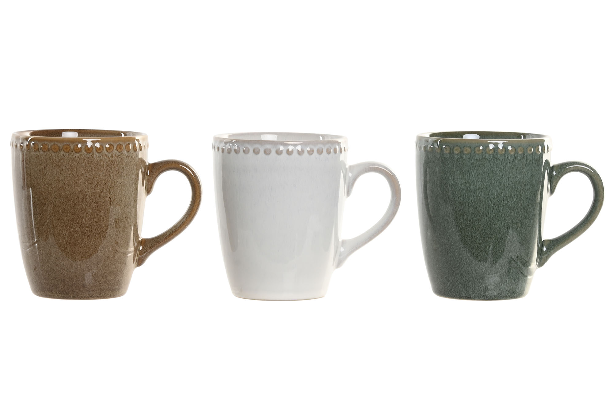 MUG GRES ESMALTADO 12X8,5X10 350ML 3 SURT.