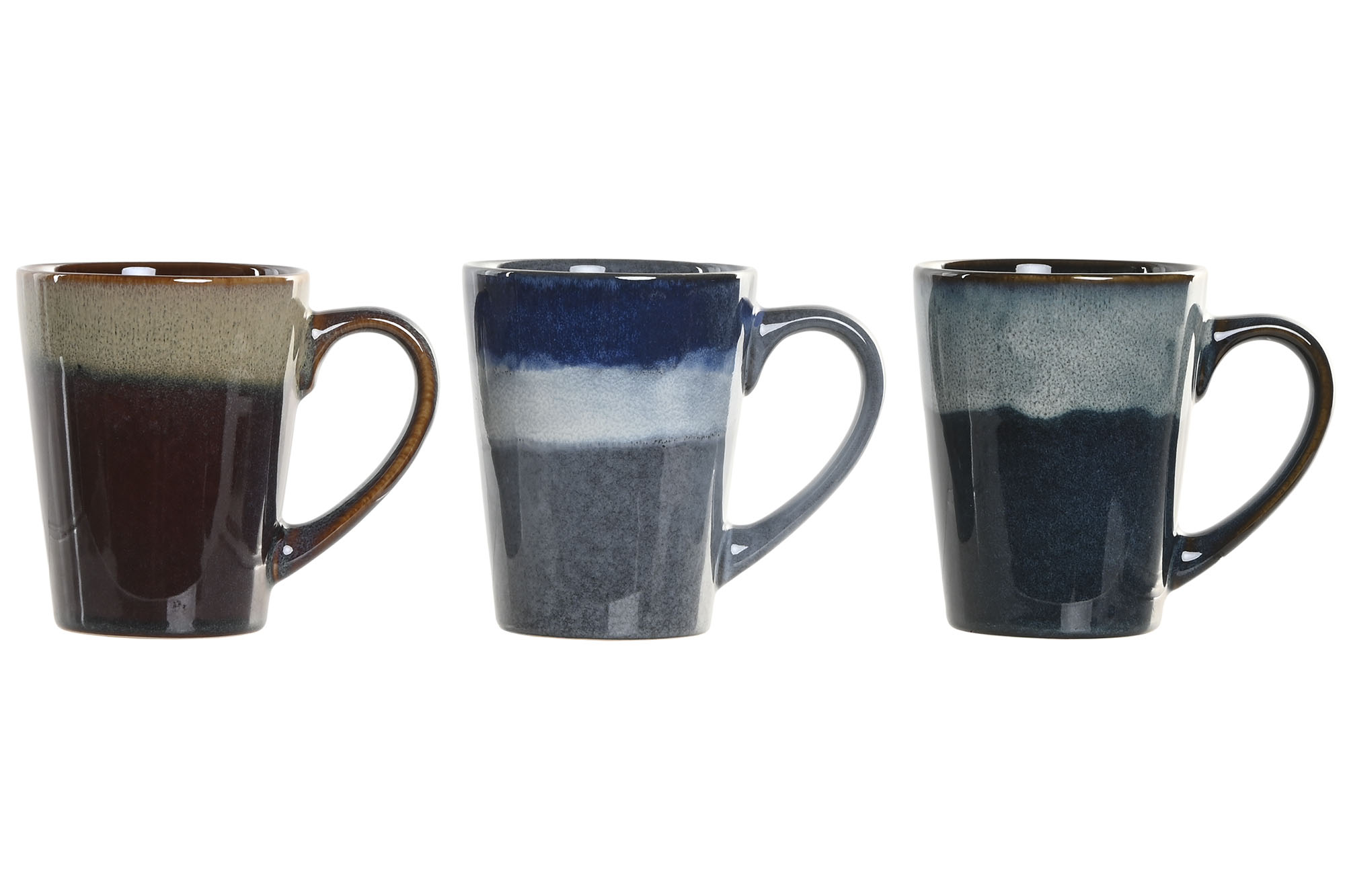 MUG GRES ESMALTADO 12X8,5X10,6 330ML 3 SURT.