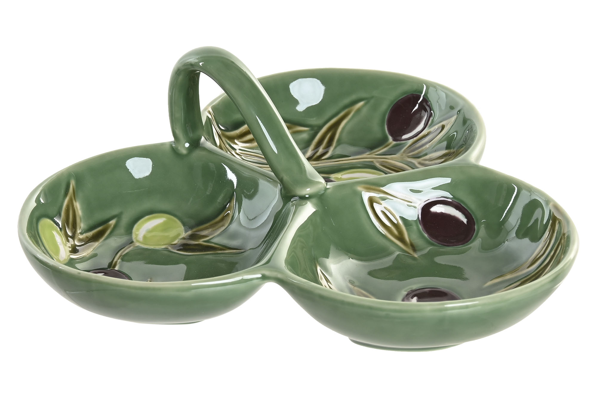 BOL SET 3 GRES 23,5X23,5X9 OLIVO RELIEVE