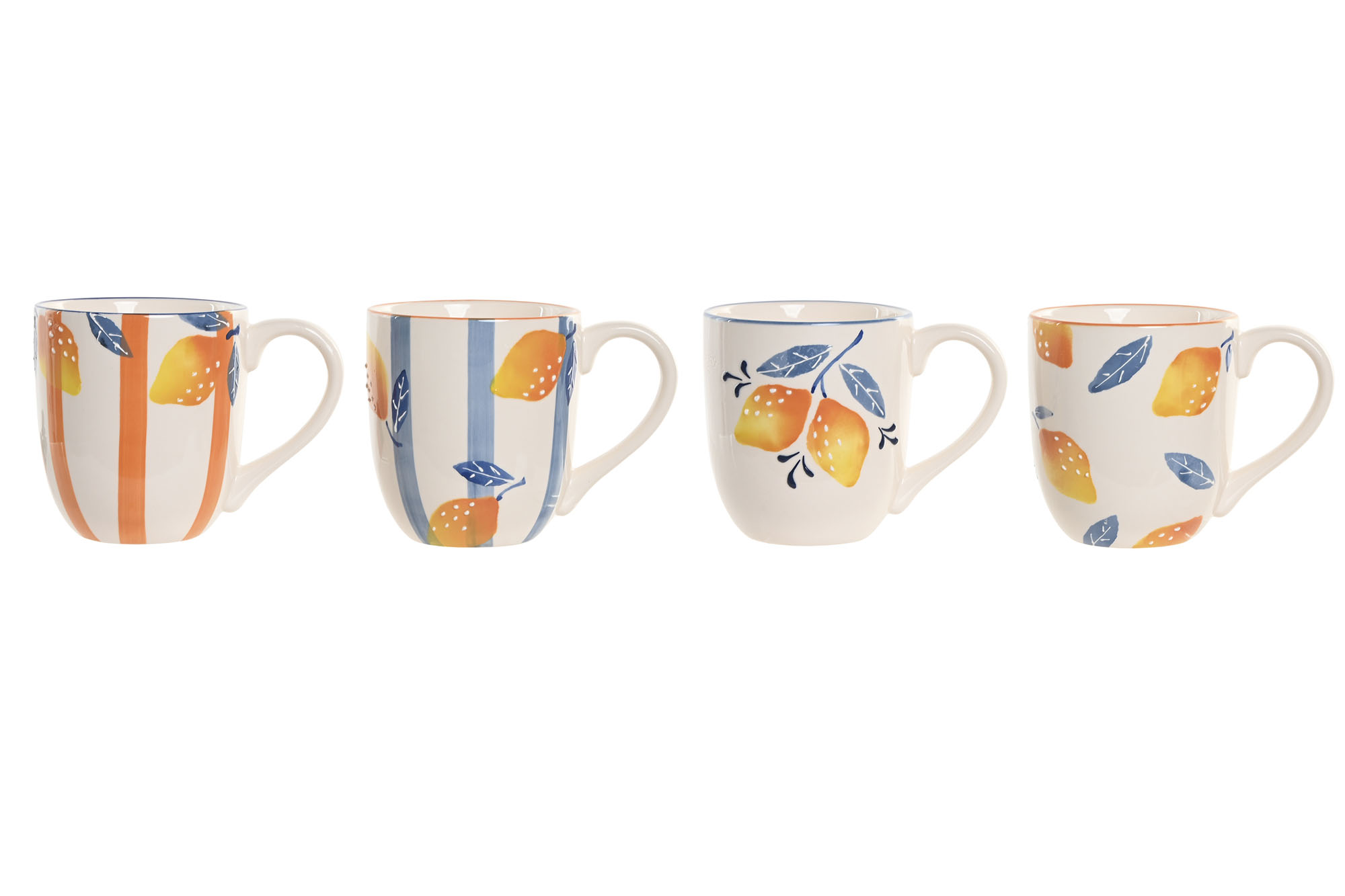 MUG GRES 16X10,5X11,5 360ML LIMON RELIEVE 4 SURT.