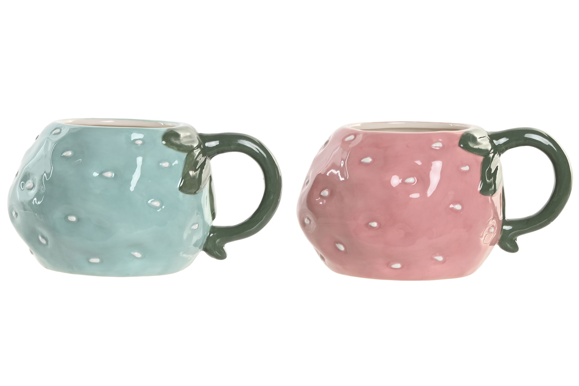 MUG GRES 16X11X9 400ML FRESA RELIEVE 2 SURT.