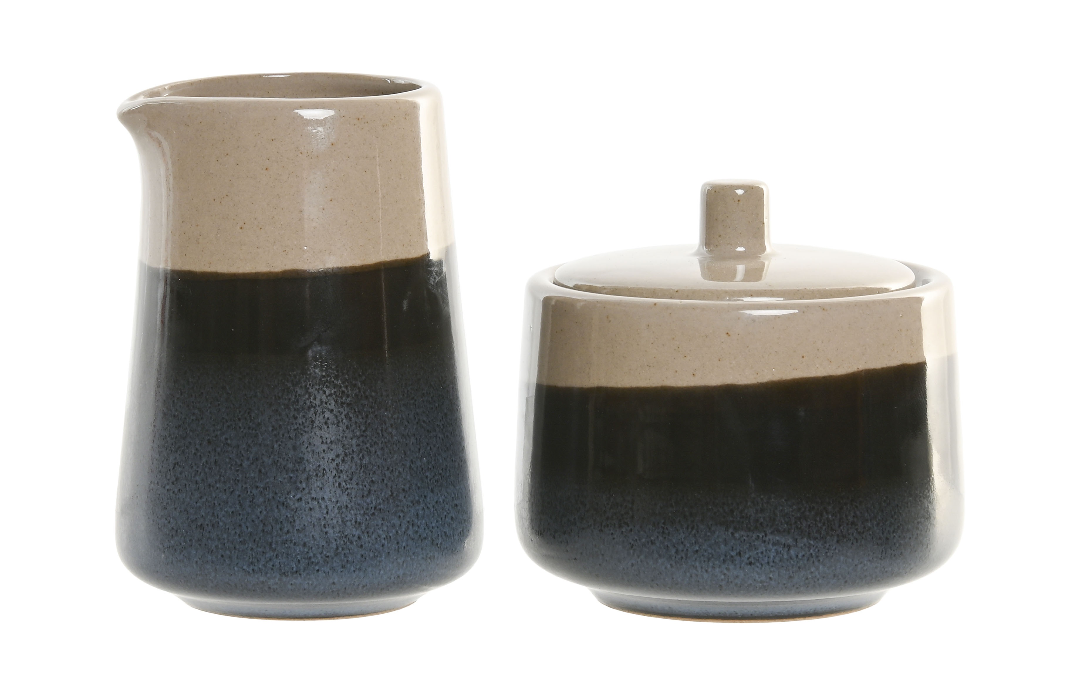 AZUCARERO SET 2 PORCELANA ESMALTADO 9X9X8,4 250ML