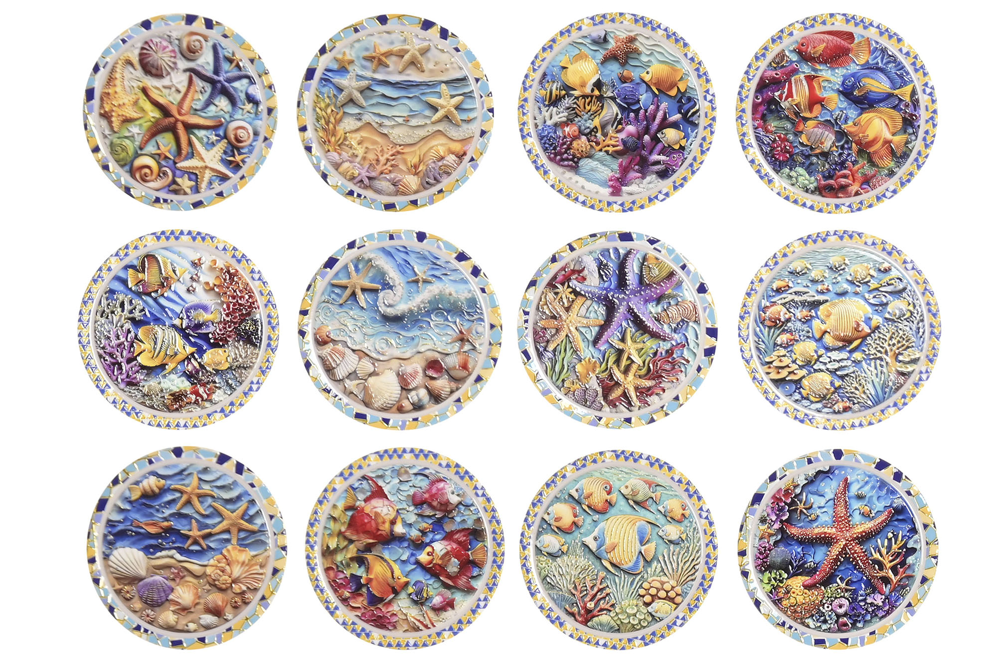 POSAVASOS DOLOMITE 10,8X10,8X0,7 MARINO 12 SURT.
