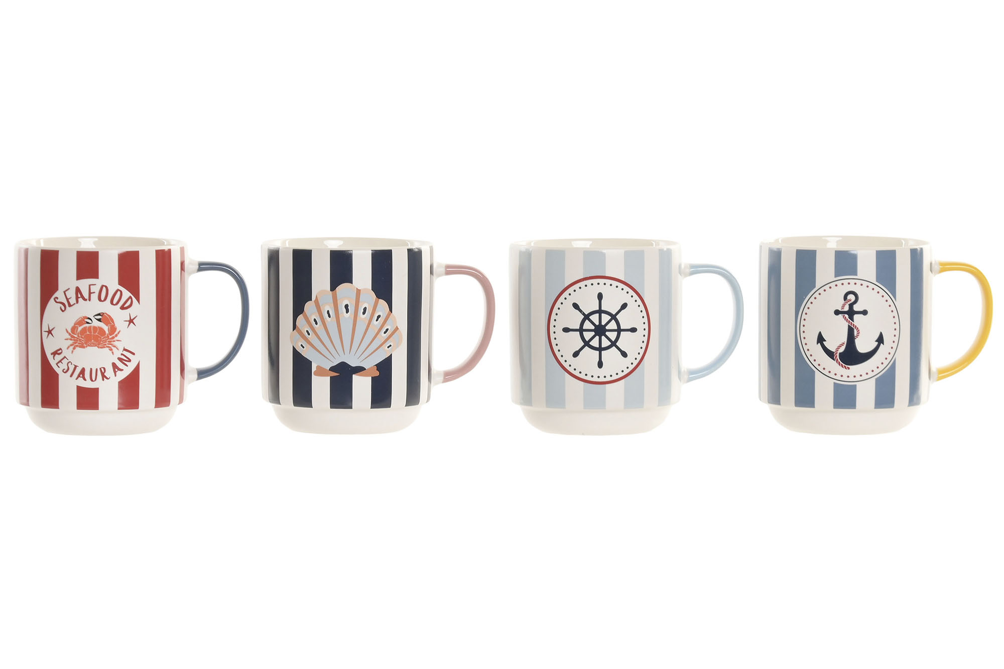 MUG PORCELANA NEW BONE 12X8,5X10 410ml 4 SURT.