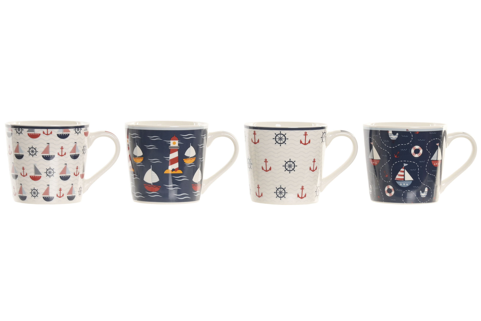 MUG PORCELANA 13,5X10X9 400ML VELEROS 4 SURT.