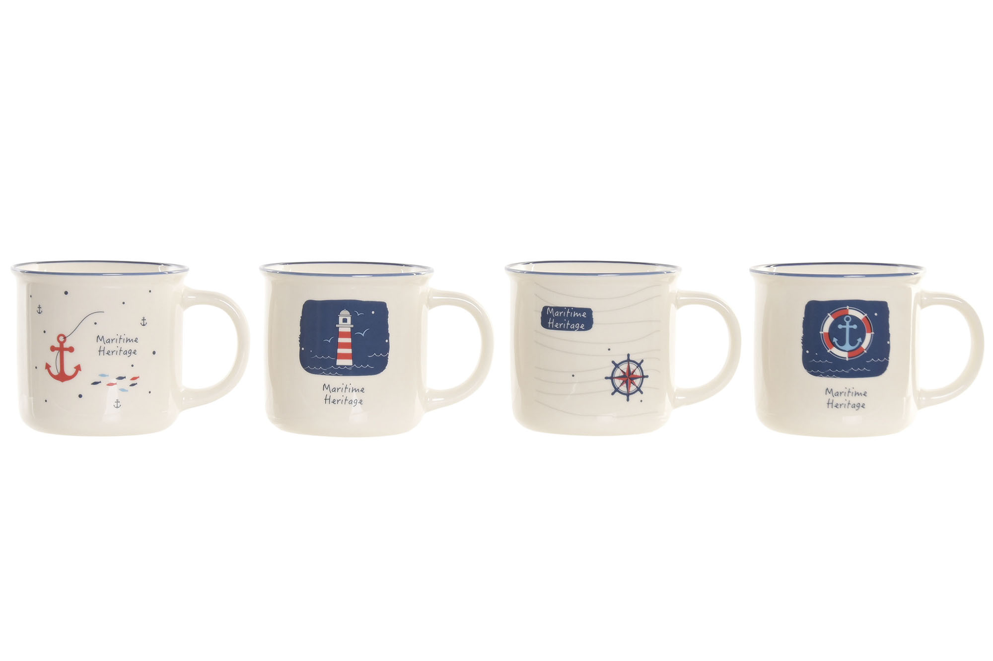 MUG PORCELANA 12,5X9,5X9 350ML MARINO 4 SURT.