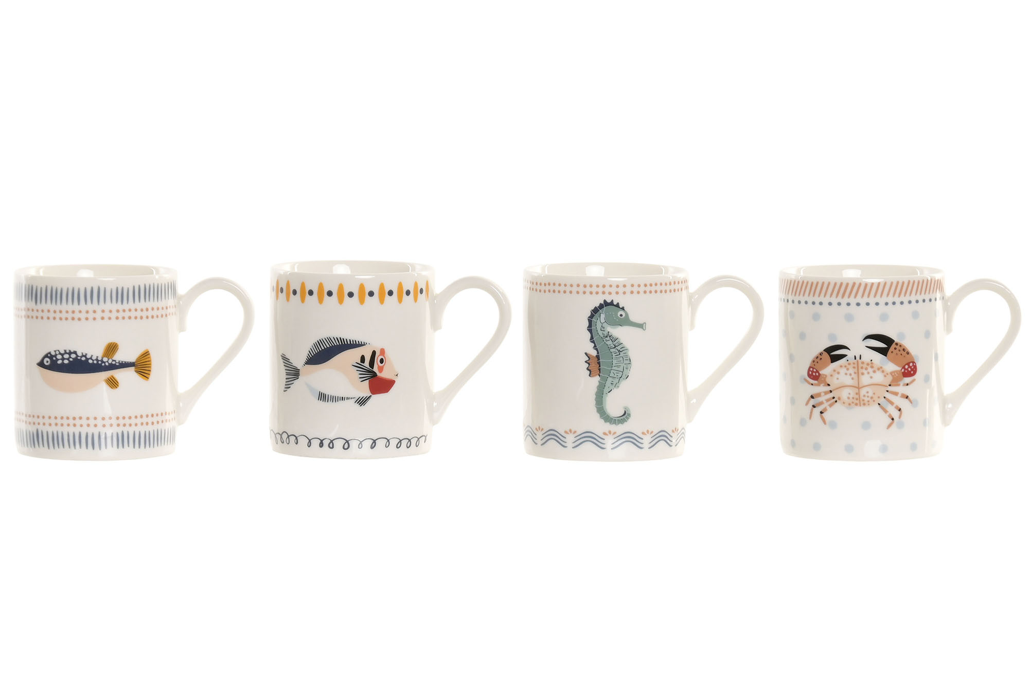 MUG PORCELANA NEW BONE 8X5,3X6 70ML PEZ 4 SURT.