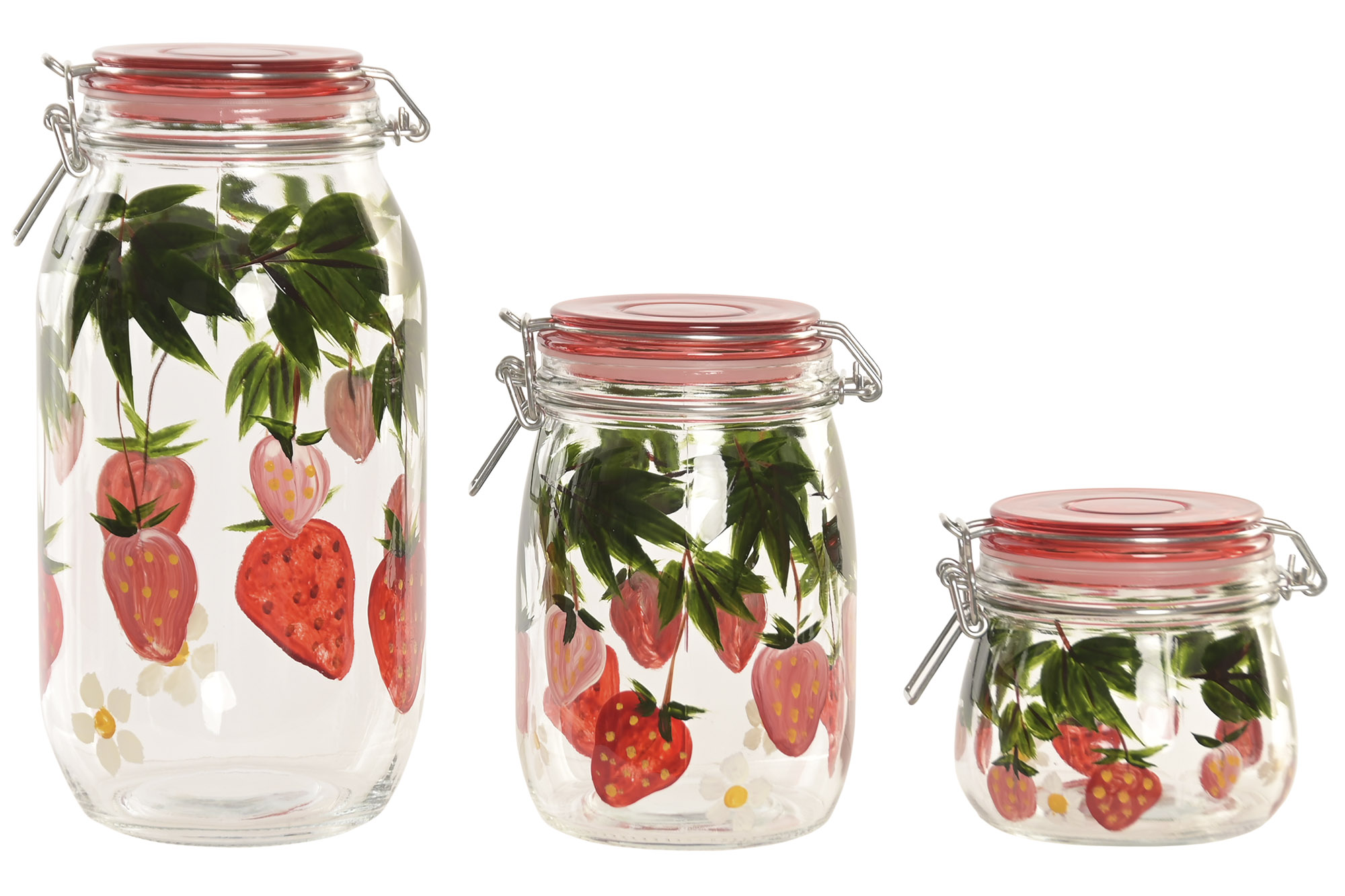 BOTE SET 3 CRISTAL METAL 14X12,5X25 2L FRESAS