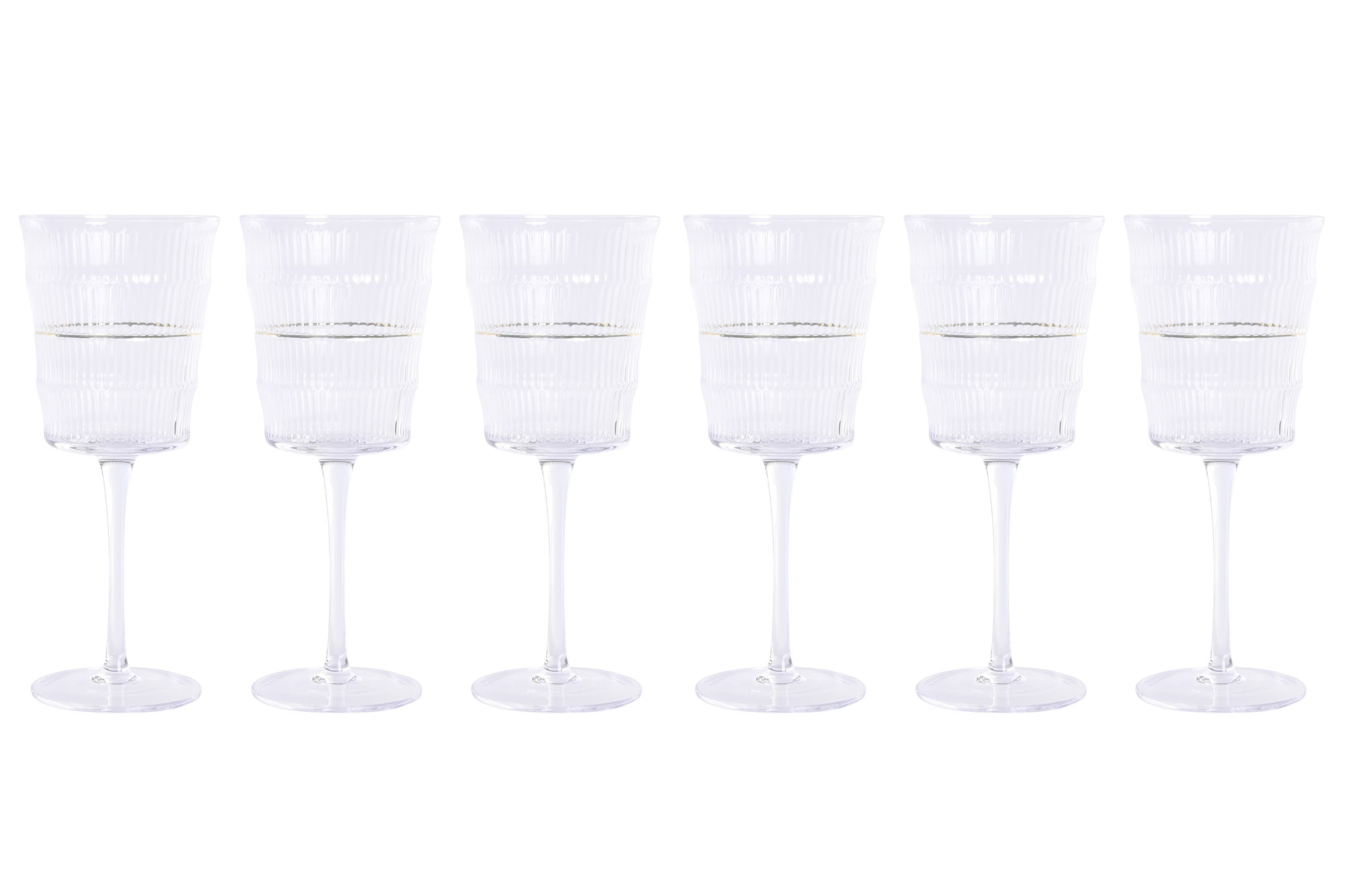 COPA SET 6 CRISTAL 8,5X8,5X21 355ML RAYADO
