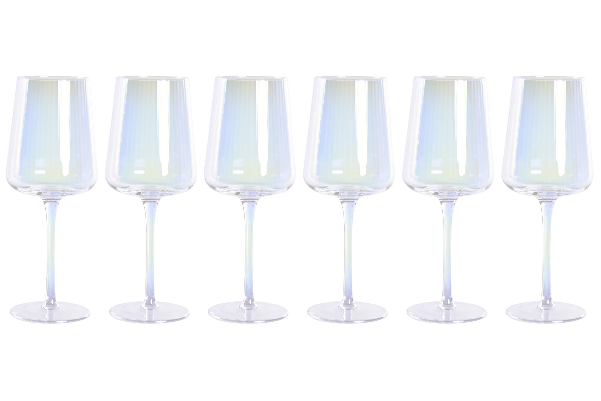 COPA SET 6 CRISTAL 7,7X7,7X21,6 400ML IRIDISCENTE