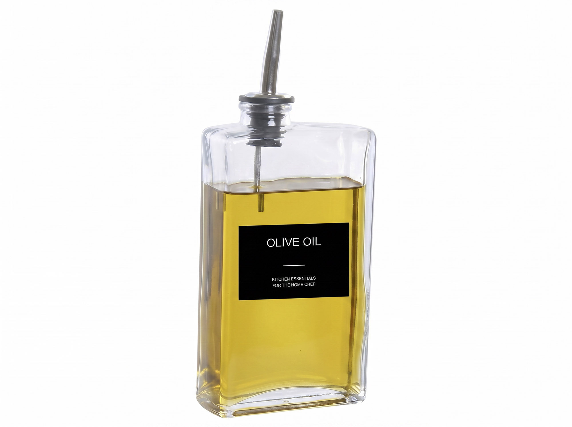 ACEITERA CRISTAL INOX 9,5X4X23 350ML TRANSPARENTE