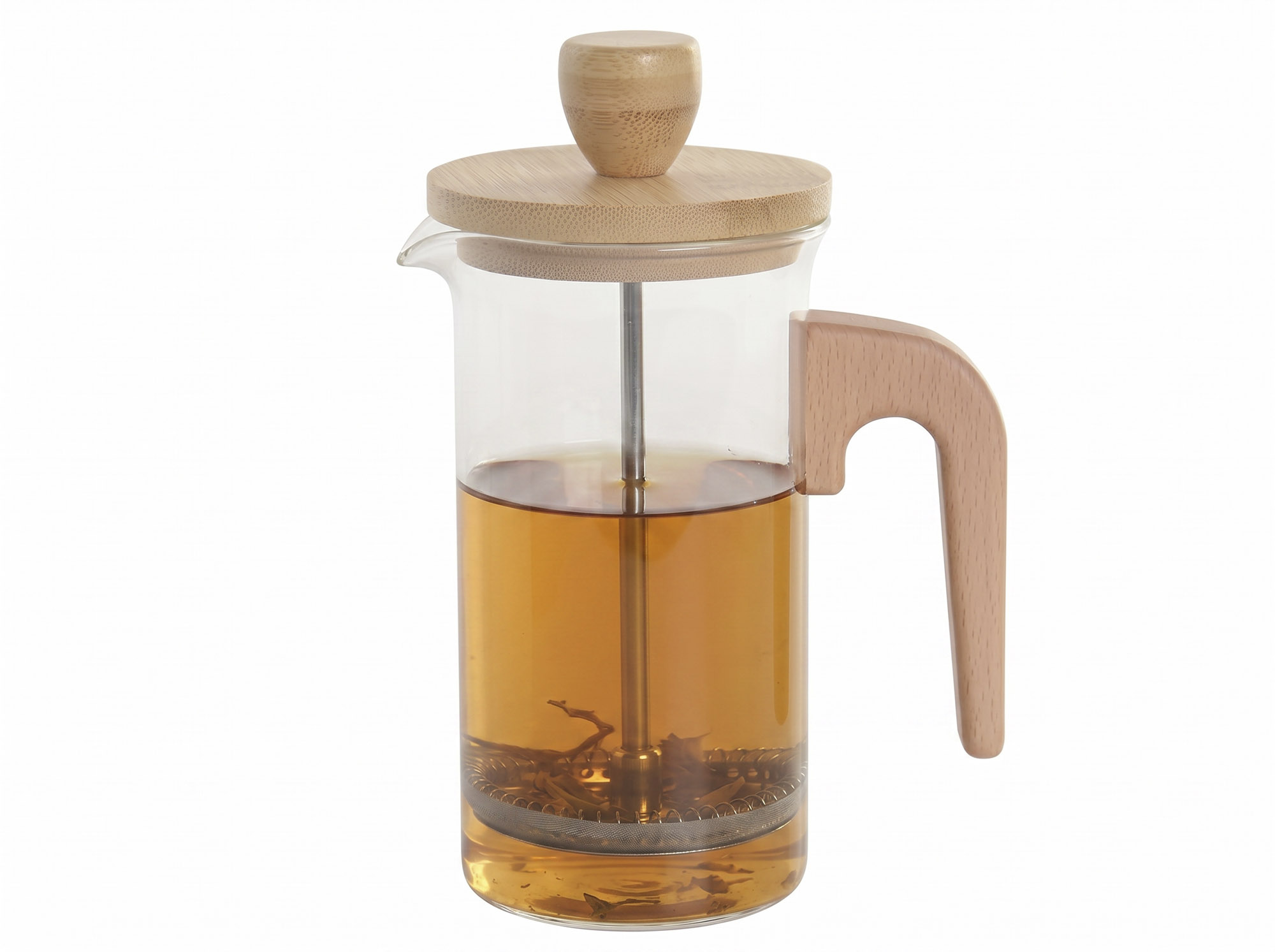 CAFETERA BOROSILICATO BAMBU 12X7,5X17 350ML