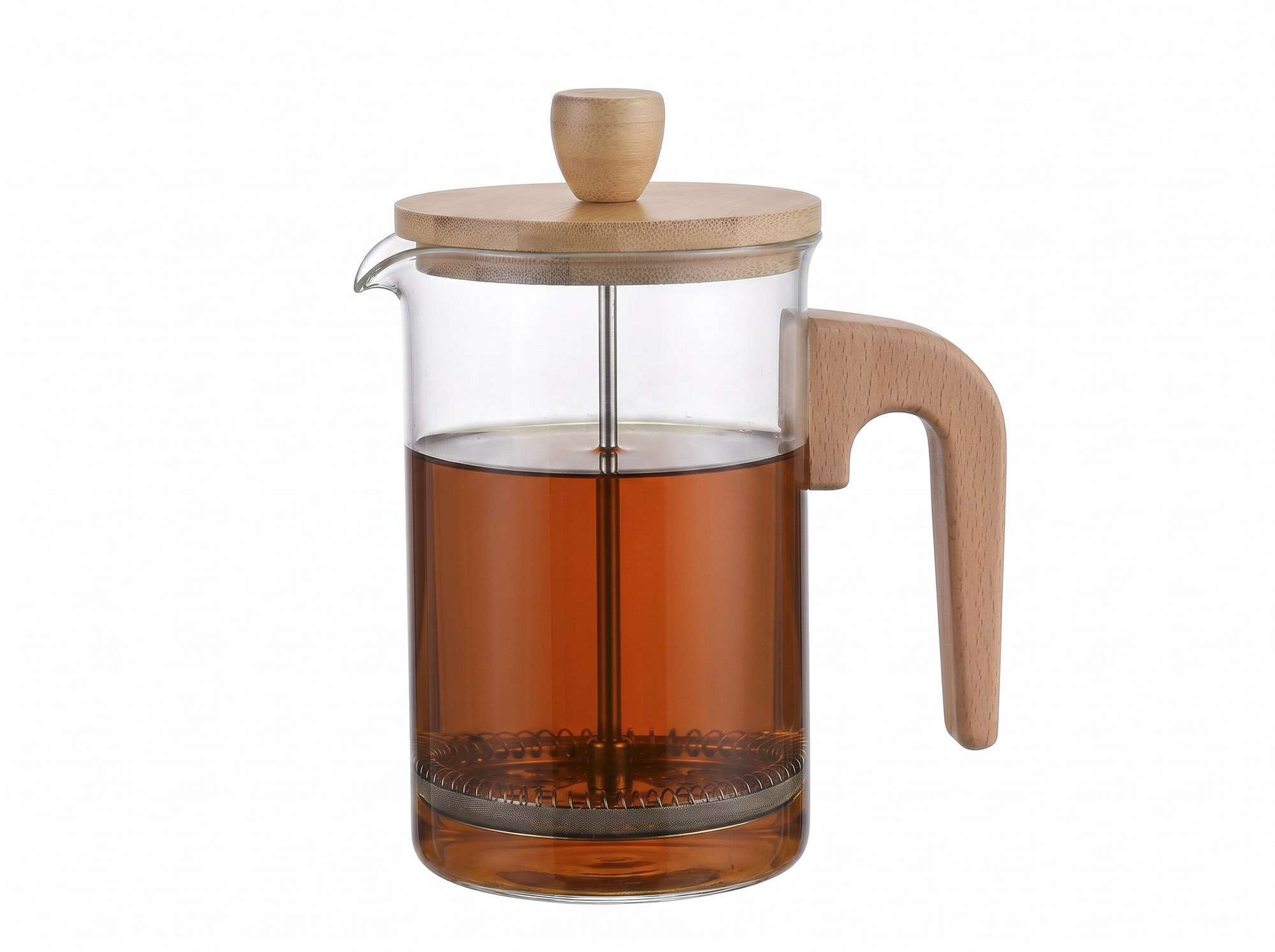 CAFETERA BOROSILICATO BAMBU 16X9X18,5 800ML